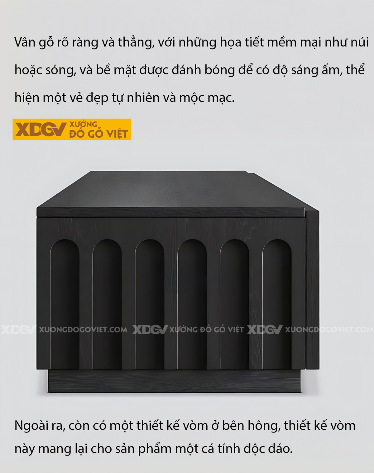 Kệ Tivi Đặt Sàn Phòng Khách Sơn Đen Giữ Vân Tự Nhiên Mới