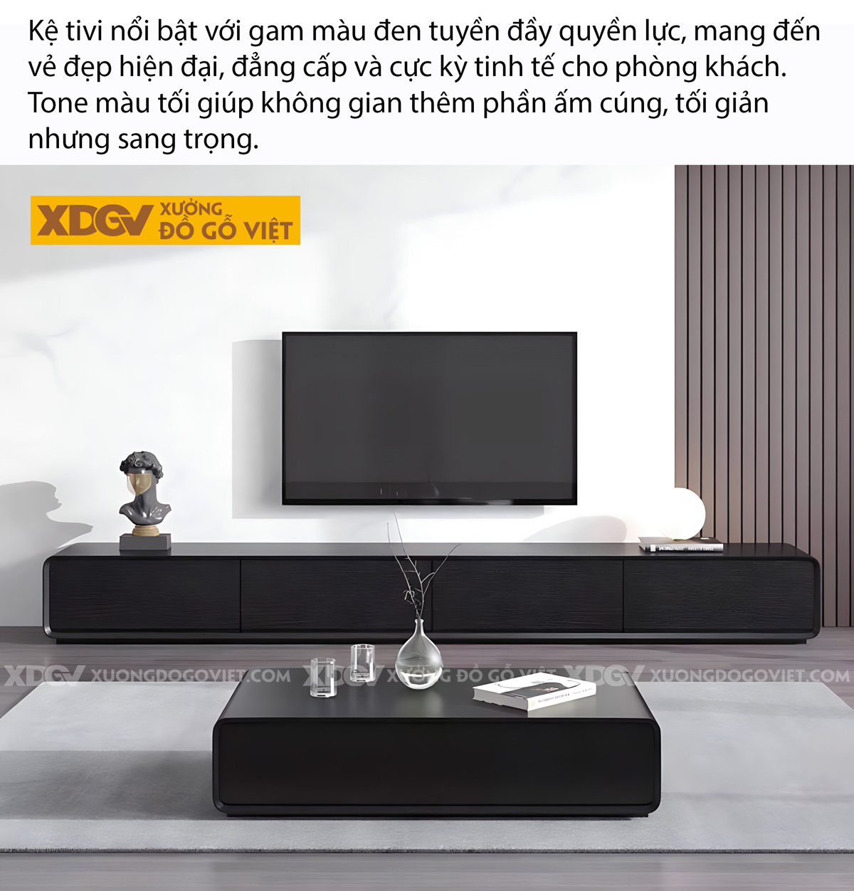 Kệ Tivi Gỗ Sồi Mỹ Cánh Ngăn Kéo Góc Bo Tròn Ghép Liền Mạch