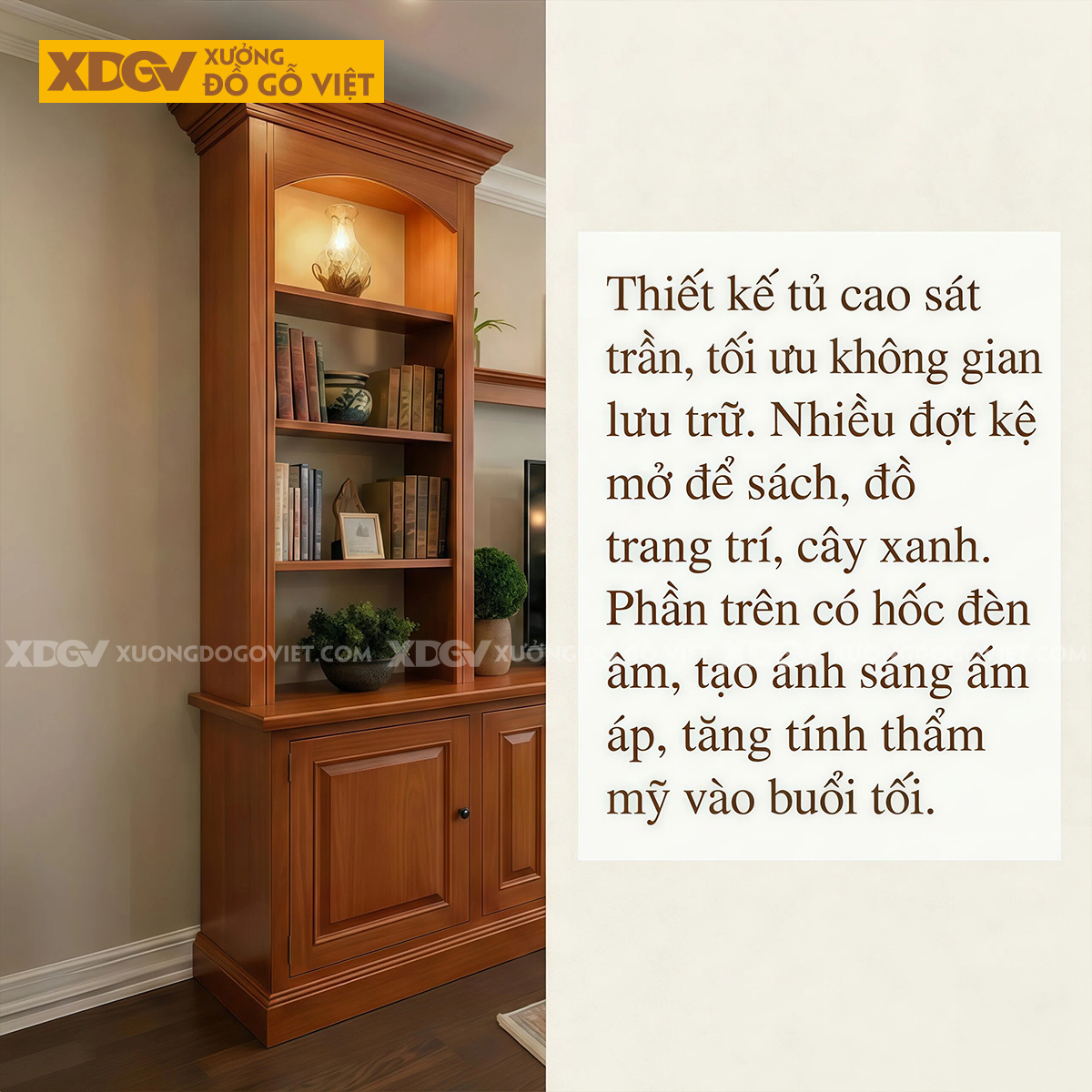 Kệ Tivi Kết Hợp Tủ Trưng Bày Gỗ Gõ Đỏ Tháp Kệ 2 Bên Độc Đáo