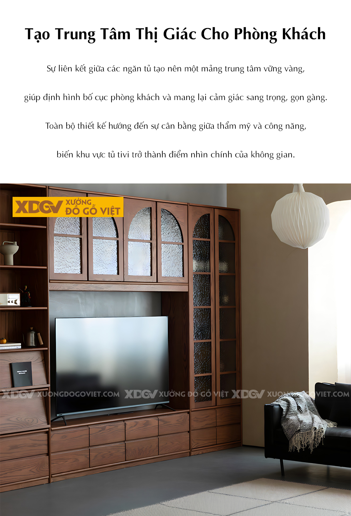 Kệ Tivi Sồi Nhiều Hộc Ngăn Kéo Kết Hợp Tủ Cánh Kính Gân Mờ