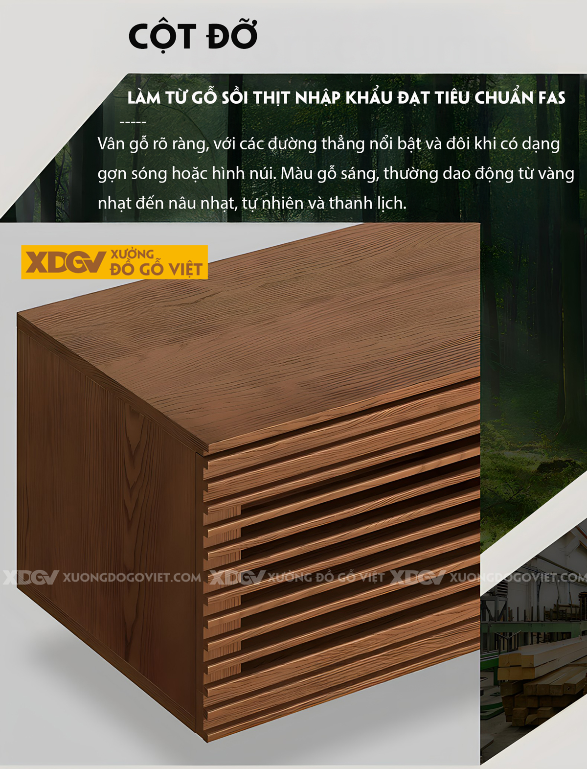 Kệ Treo Tường Tivi Gỗ Sồi Hiện Đại Thanh Nan Ngang Độc Đáo