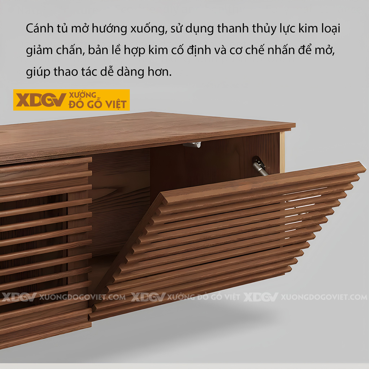 Kệ Treo Tường Tivi Gỗ Sồi Hiện Đại Thanh Nan Ngang Độc Đáo