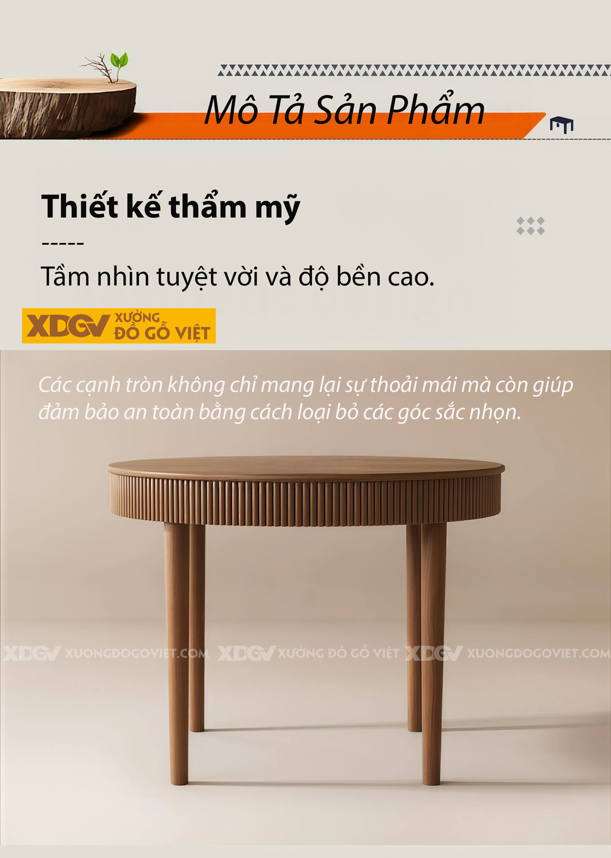 Mẫu Bàn Ăn Phòng Bếp Gỗ Sồi Mỹ Thiết Kế 2 Chân Ốp Chỉ Dọc