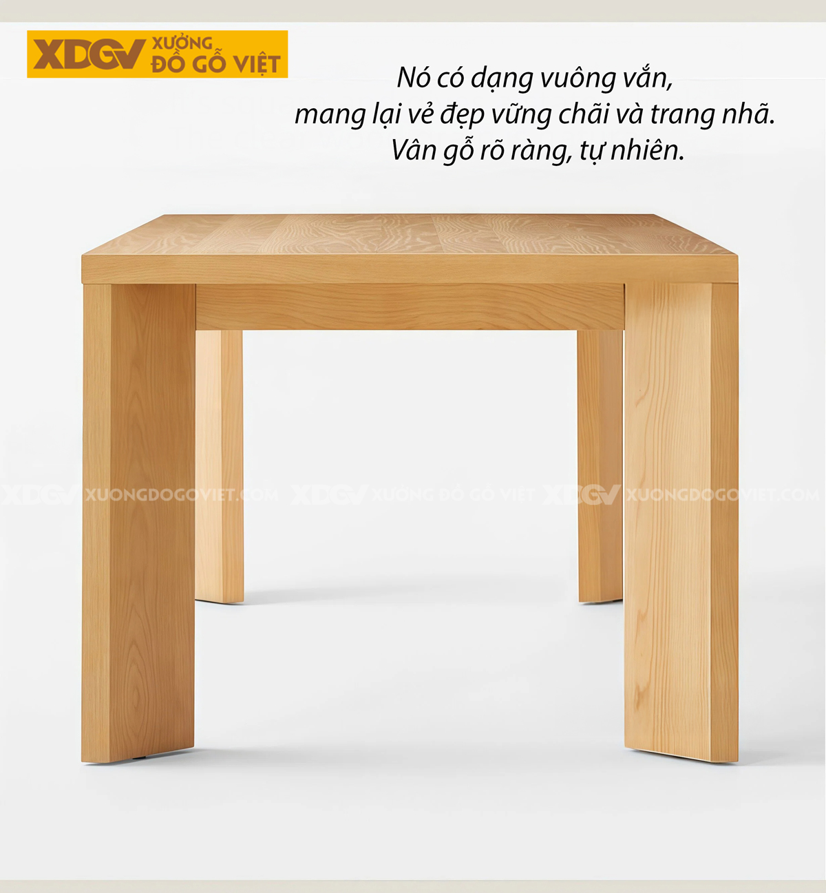 Mẫu Bàn Ăn Phòng Bếp Gỗ Sồi Mỹ Thiết Kế Chân Chéo Vững Chãi