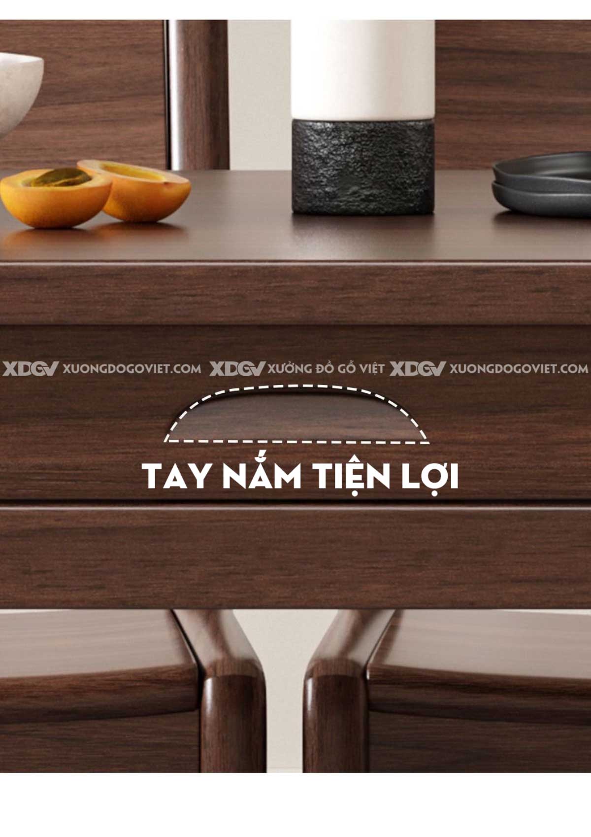 Mẫu Bộ Bàn Tròn Gỗ Xoan Đào Cơ Chế Mở Rộng Tối Ưu Diện Tích