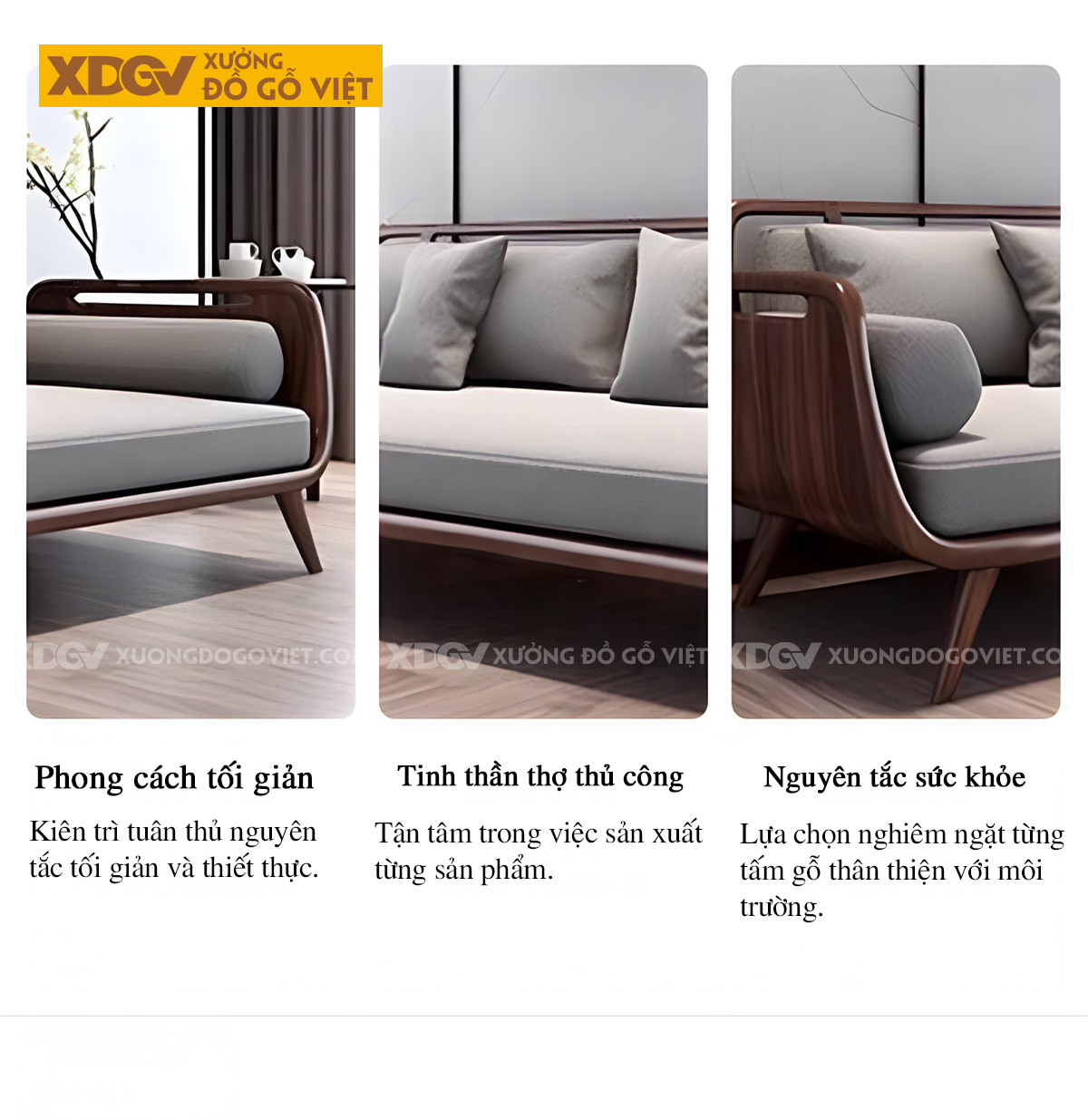 Mẫu ghế Sofa Lim Hiện Đại Japandi Tối Giản Tinh Tế Bọc Nệm