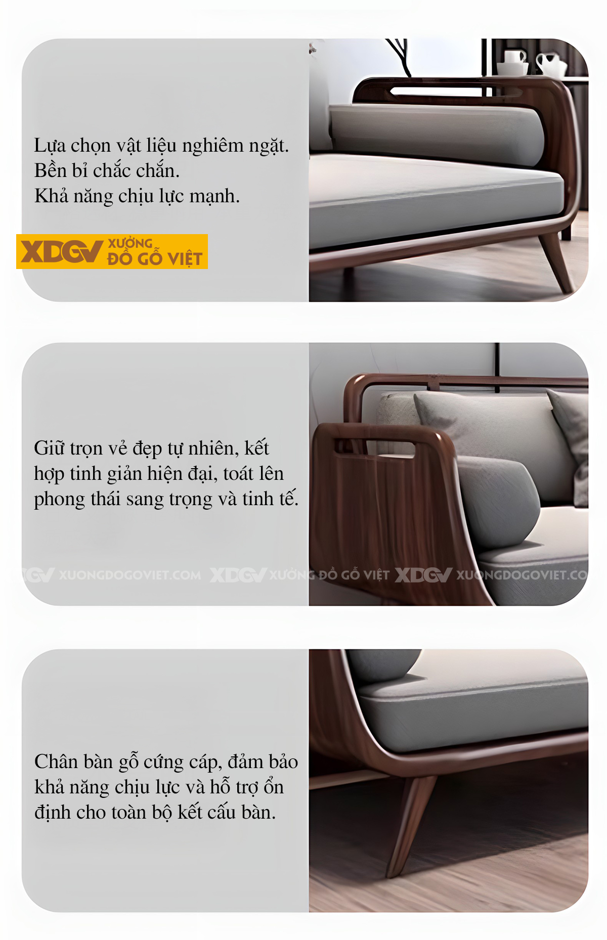 Mẫu ghế Sofa Lim Hiện Đại Japandi Tối Giản Tinh Tế Bọc Nệm