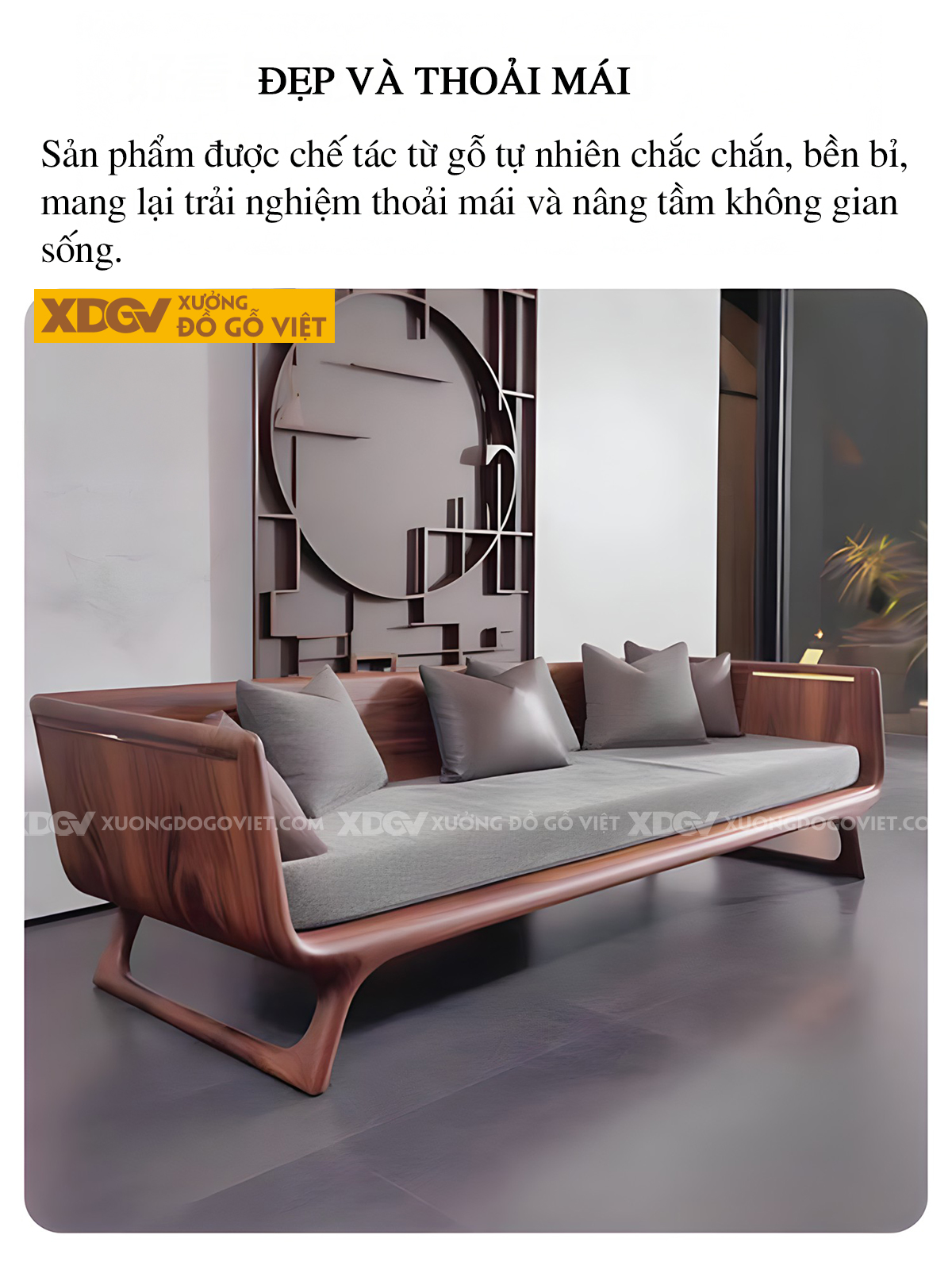 Mẫu ghế Sofa Lim Hiện Đại Japandi Tối Giản Tinh Tế Bọc Nệm