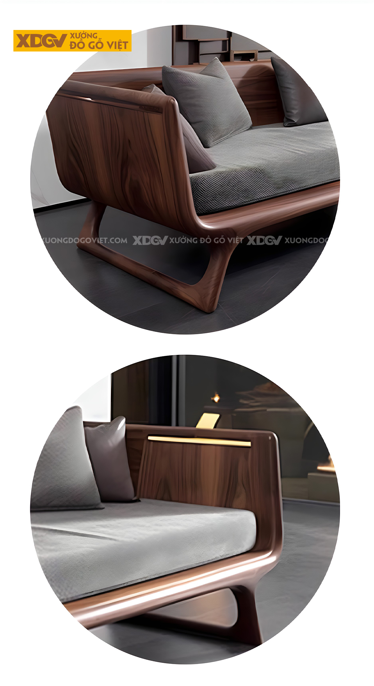 Mẫu ghế Sofa Lim Hiện Đại Japandi Tối Giản Tinh Tế Bọc Nệm