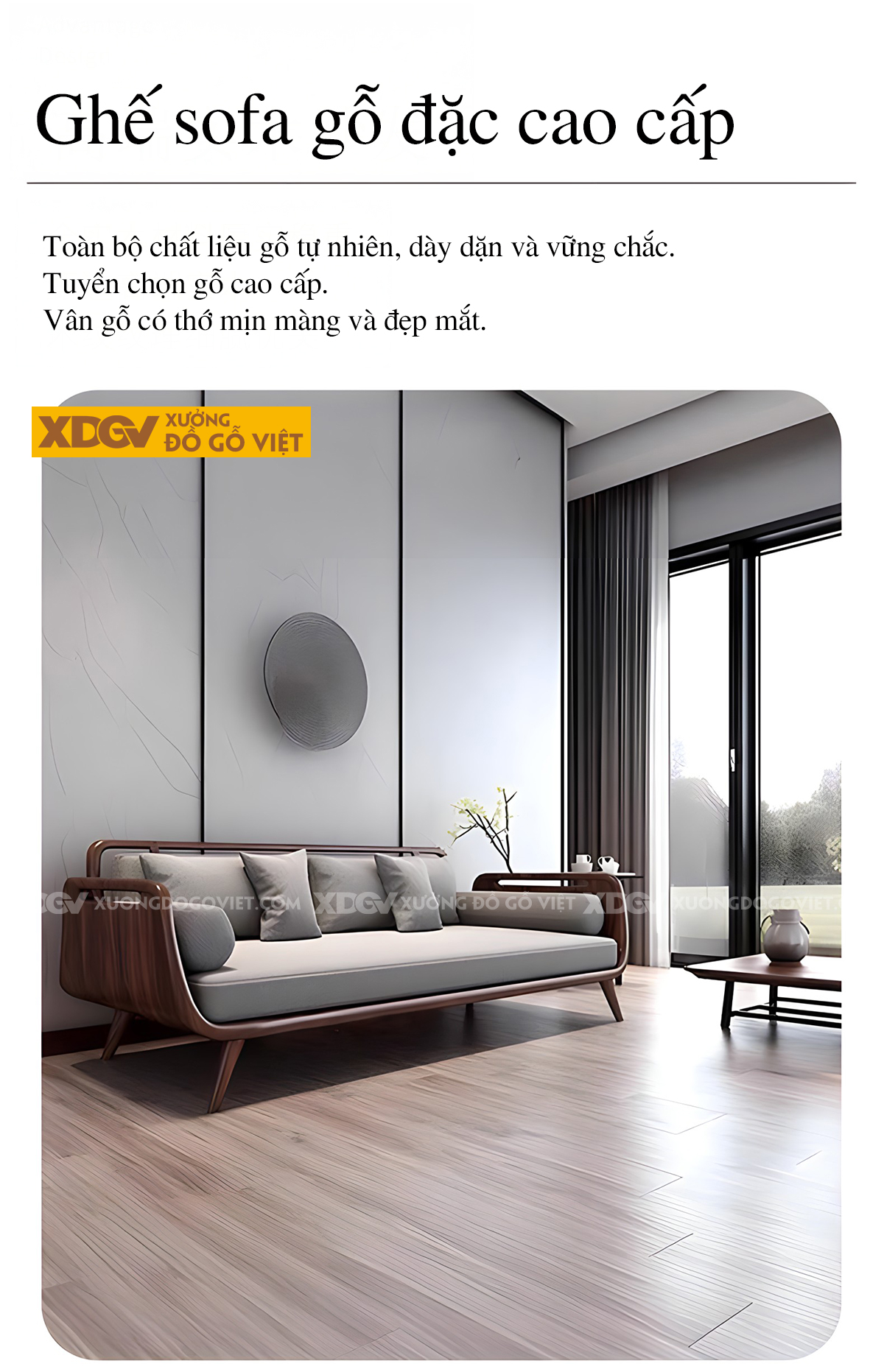 Mẫu ghế Sofa Lim Hiện Đại Japandi Tối Giản Tinh Tế Bọc Nệm
