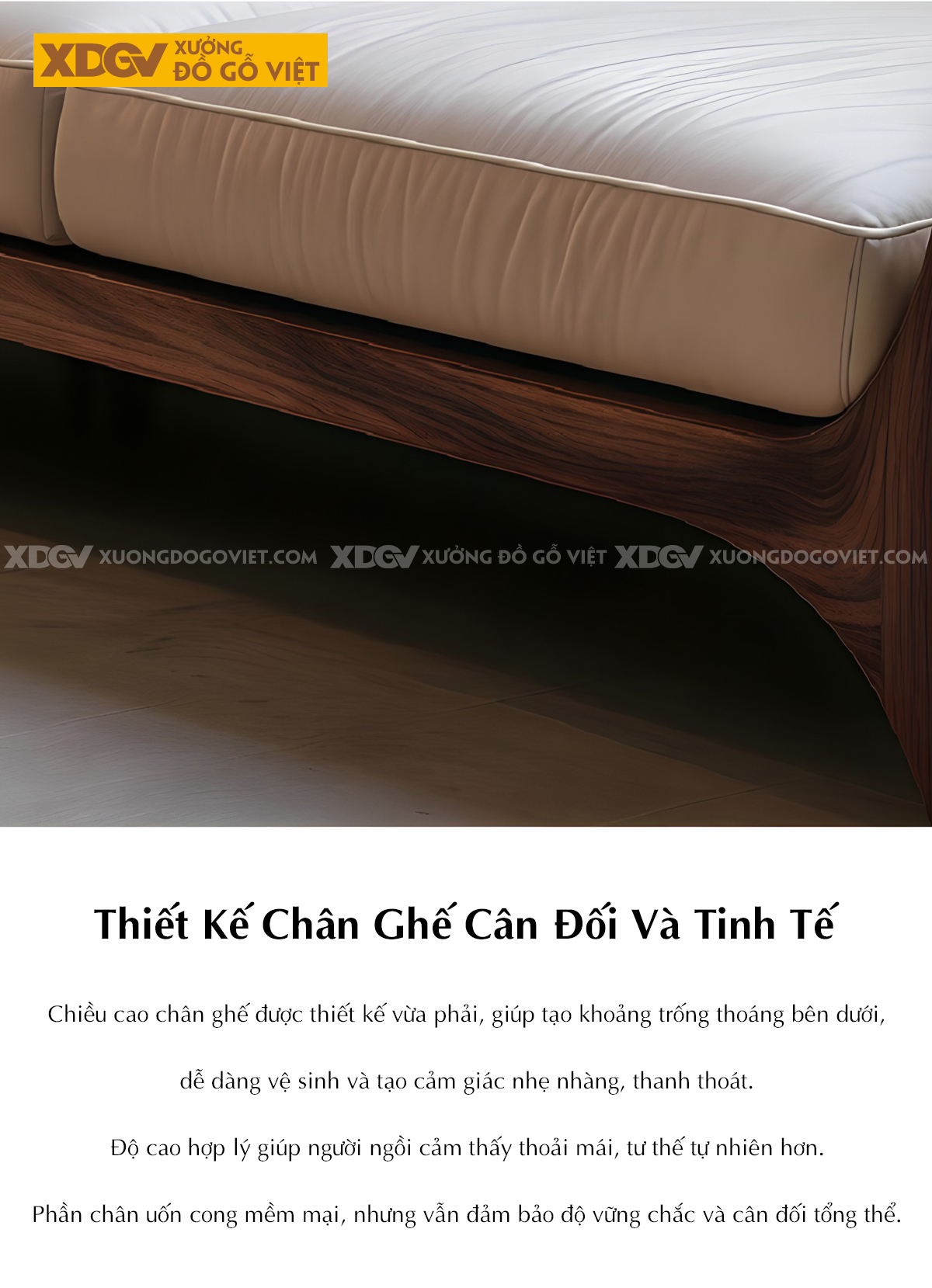 Mẫu Ghế Sofa Sồi Khung Gỗ Bo Tròn Chân Vòm Tay Chữ C