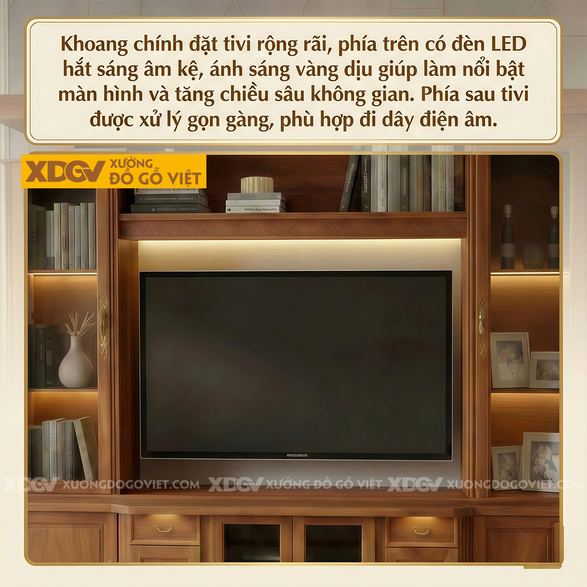 Mẫu Kệ Để Tivi Kết Hợp Tủ Gỗ Gõ Đỏ Hoa Văn Zic Zắc Cánh Kính