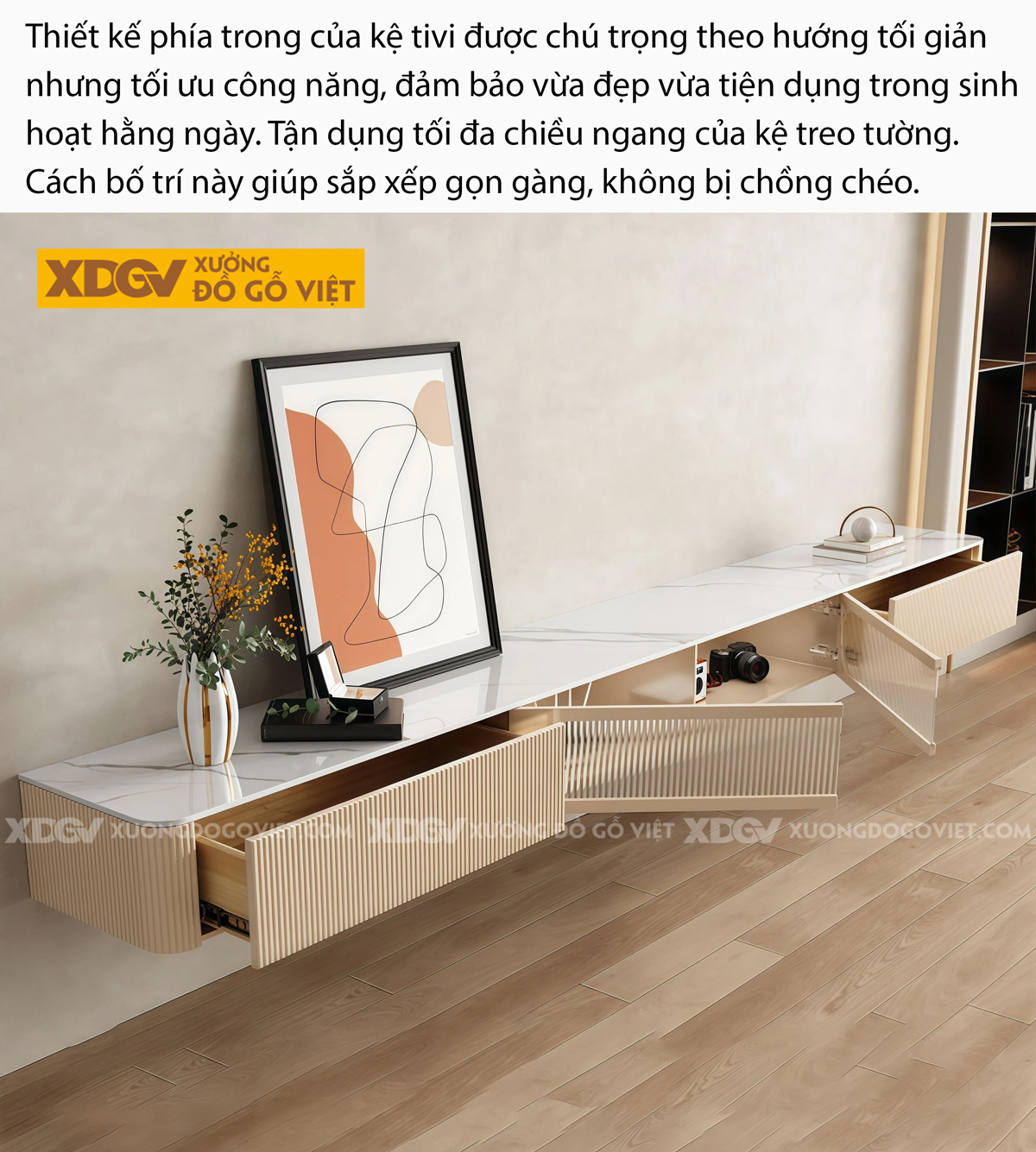 Mẫu Kệ Để Tivi Trưng Bày Phòng Khách Chân Cao Siêu Lưu Trữ