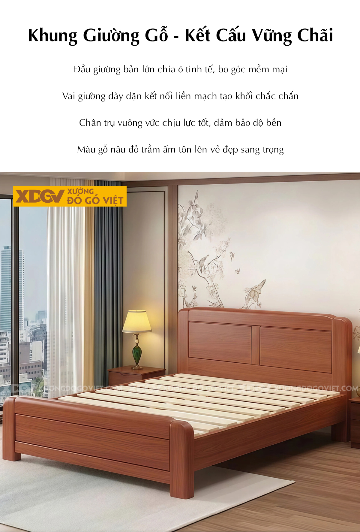 Mẫu Kệ Tivi Kèm Tủ Phòng Khách Gỗ Gõ Đỏ Phối Kính Sang Trọng