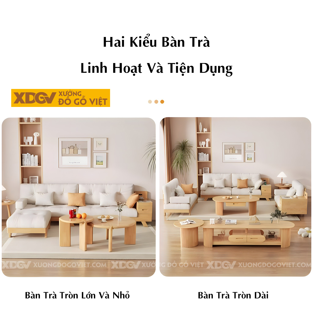 Mẫu Sofa Cao Su Bọc Nệm Dày Tay Ngăn Kéo Bên Hông Tiện Lợi