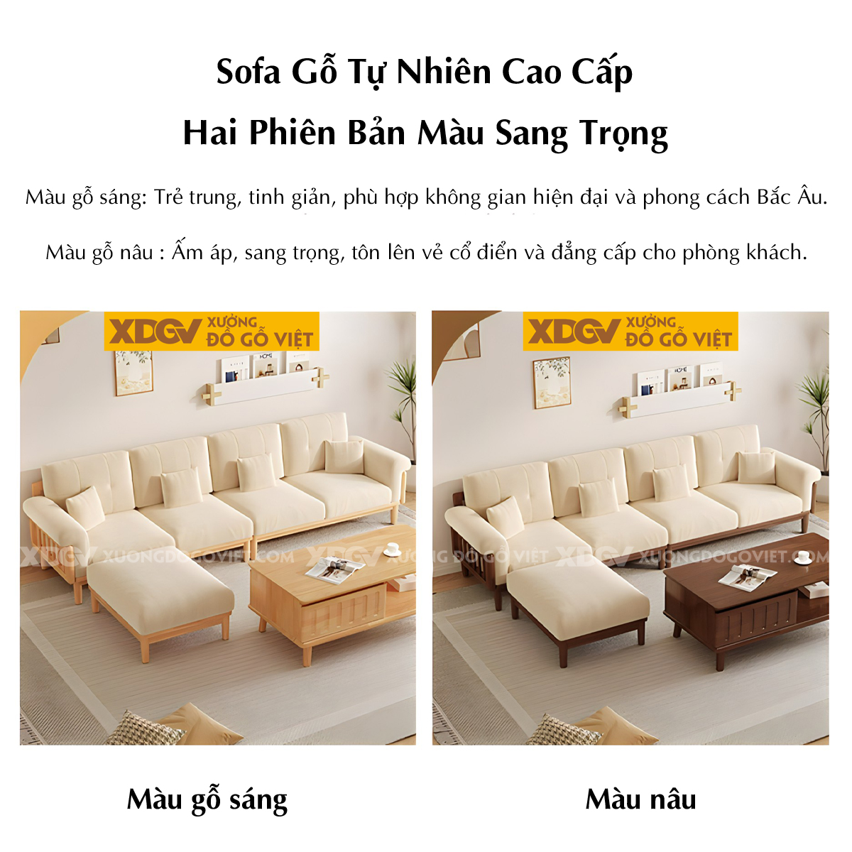 Mẫu Sofa Cao Su Hiện Đại Khung Nan Gỗ Bọc Nệm Dày Cao Cấp