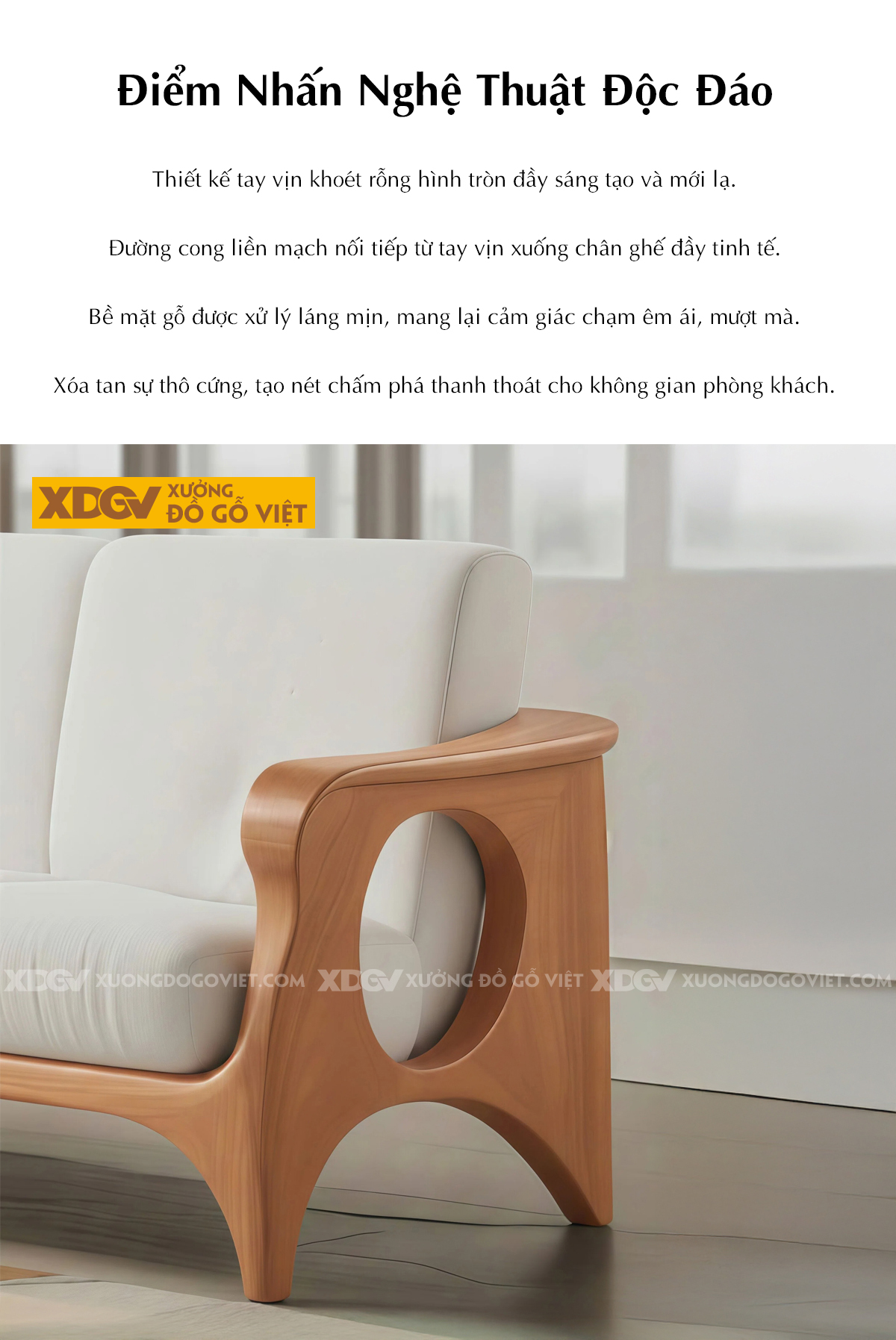 Mẫu Sofa Đẹp Gỗ Gõ Đỏ Chân Cao Tay Vịn Uốn Lượn Nghệ Thuật
