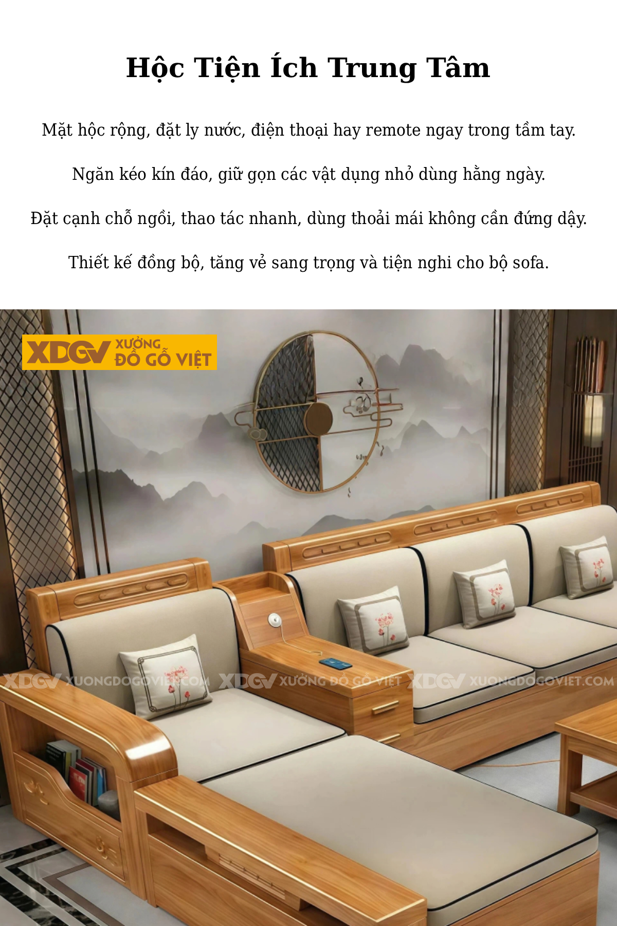 Mẫu Sofa Phòng Khách Gỗ Gõ Đỏ Á Đông Tay Vịn Lưu Trữ Bo Cong