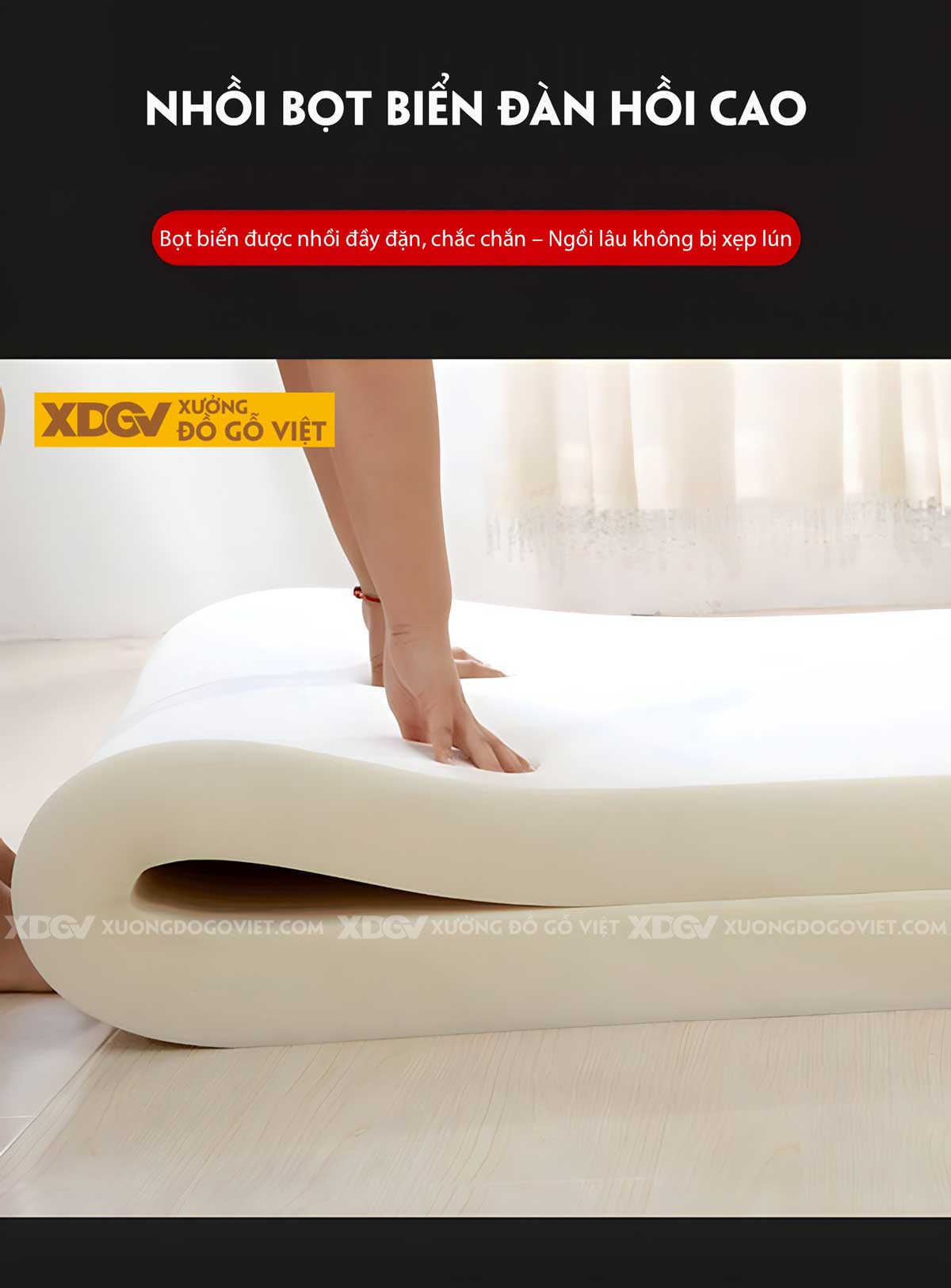Mẫu Sofa Sồi Thịt Hiện Đại Tay Bề Thế Tích Hợp Hộc Để Đồ