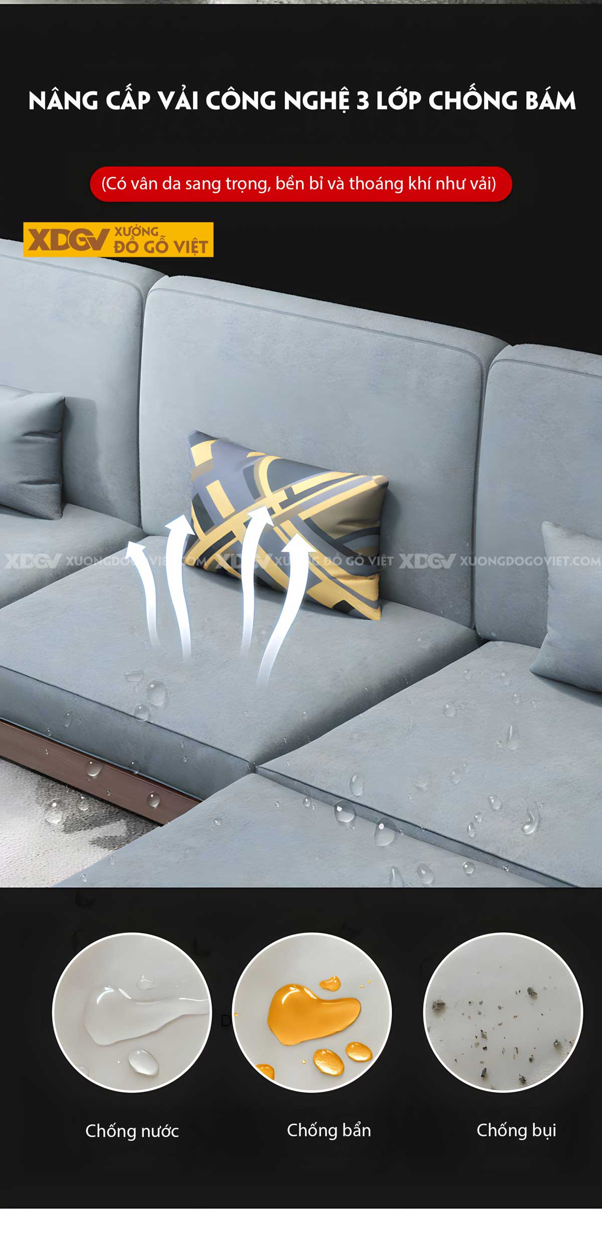 Mẫu Sofa Sồi Thịt Hiện Đại Tay Bề Thế Tích Hợp Hộc Để Đồ