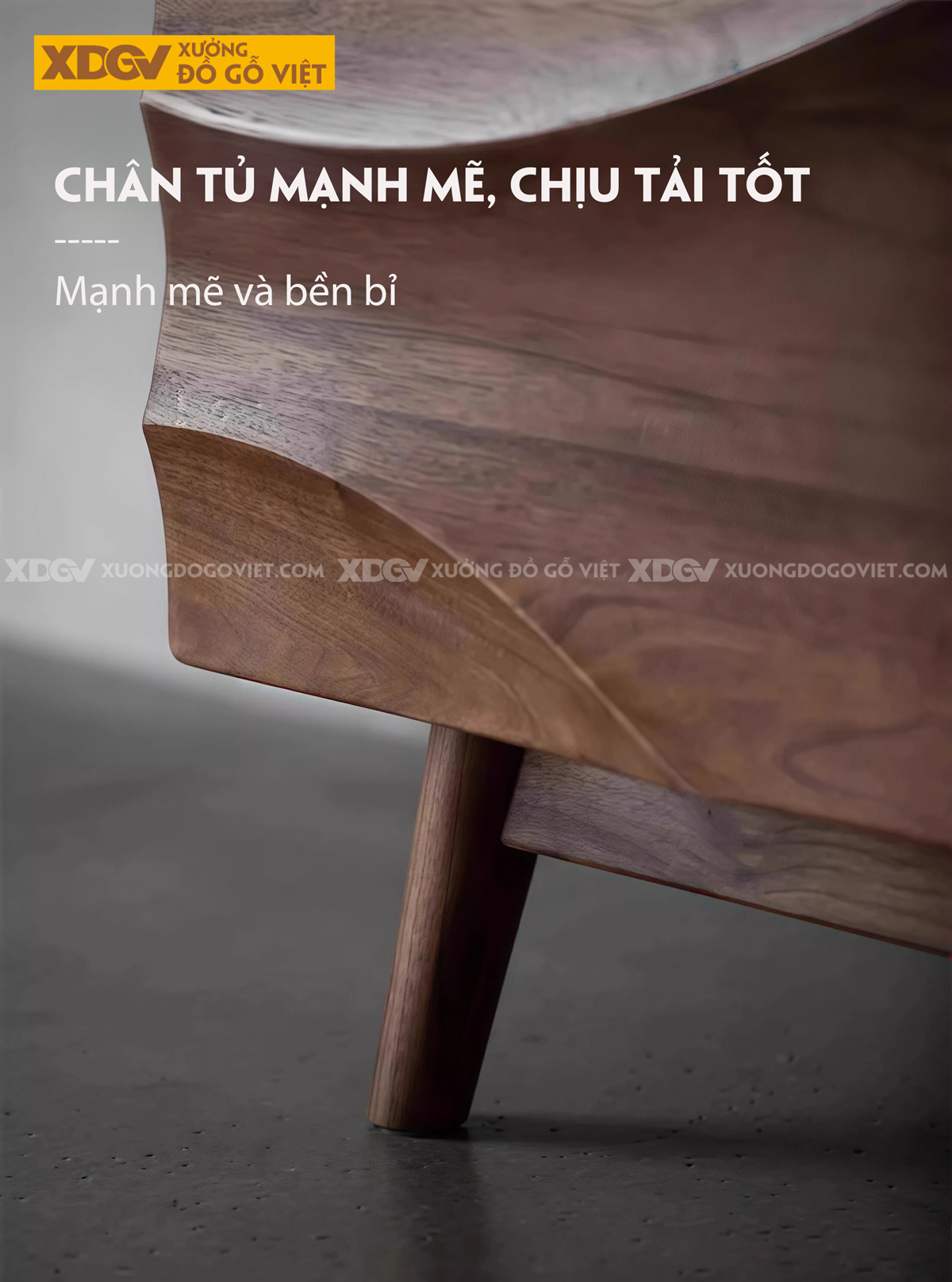 Mẫu Tủ Chén Bát Nhà Bếp Gỗ Óc Chó Thiết Kế Gợn Sóng Đẹp Mắt