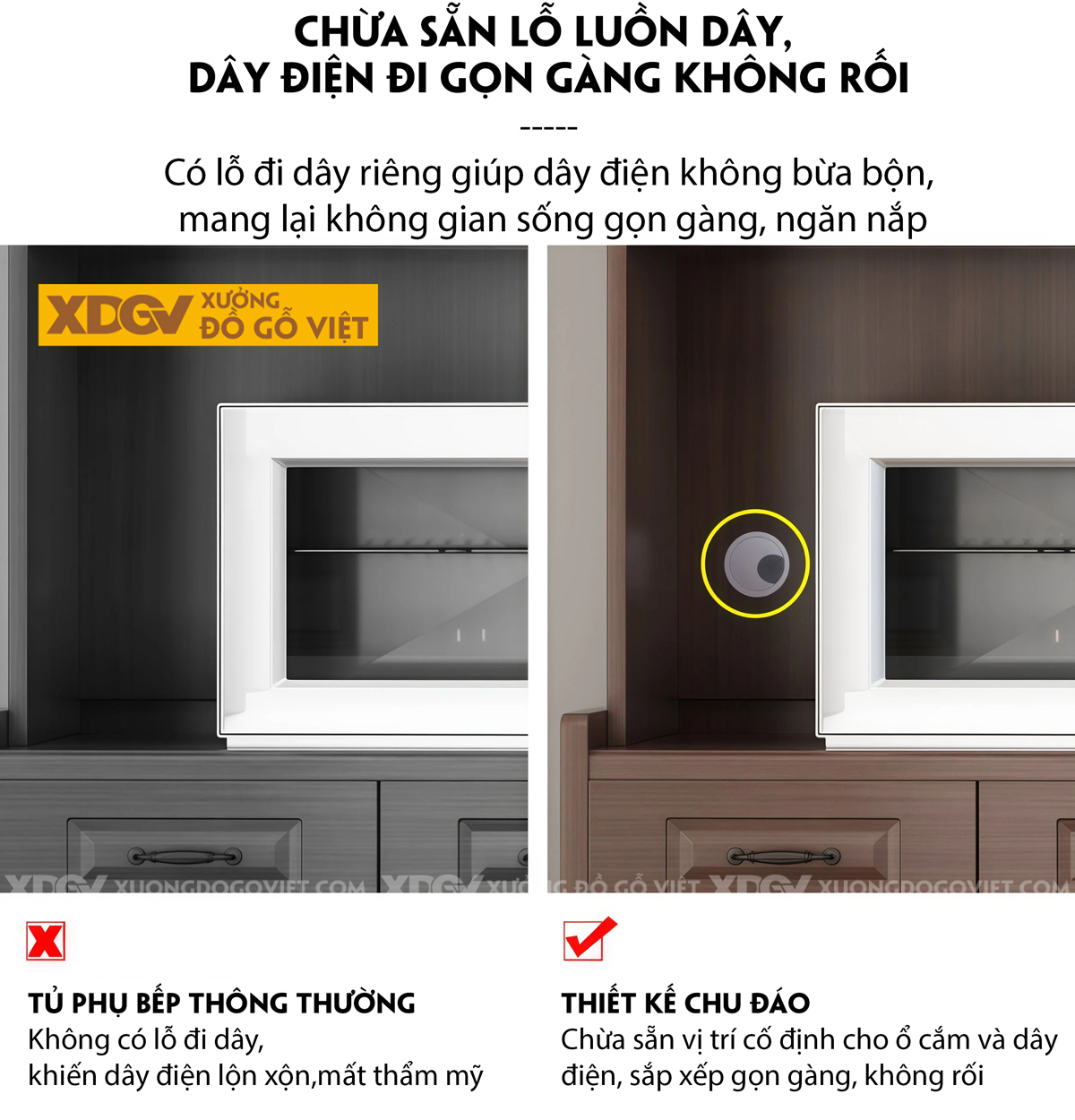 Mẫu Tủ Để Chén Bát Bắc Âu Gỗ Veneer Sồi Dáng Vuông Kịch Trần