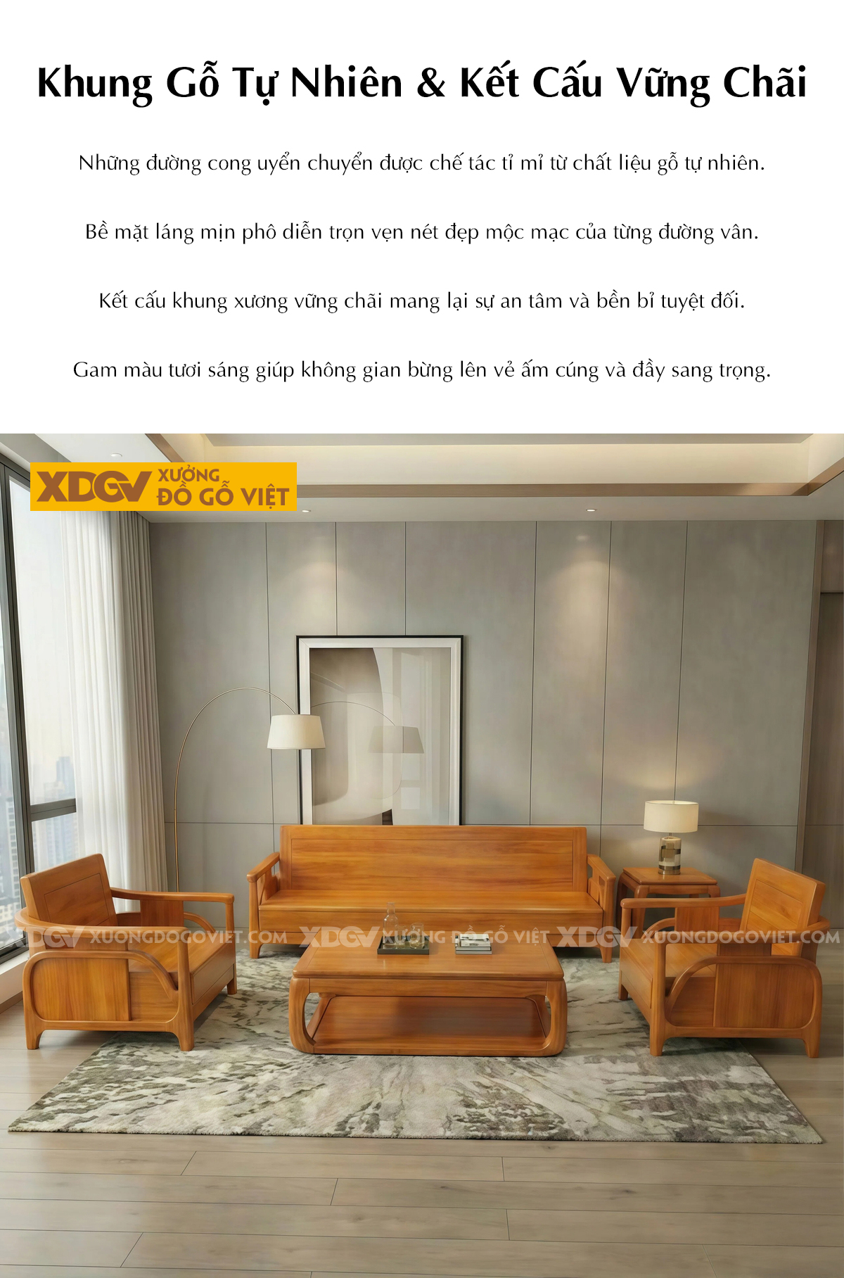 Sofa Gỗ Gõ Đỏ Phòng Khách Thiết Kế Tay Uốn Lượn Nghệ Thuật