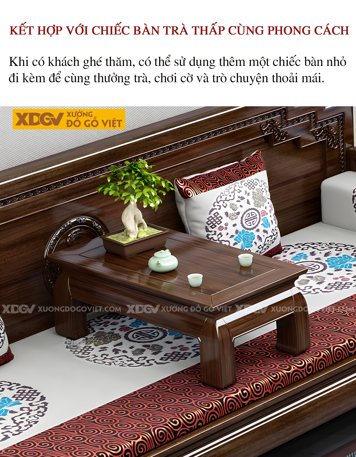 Sofa Gỗ Lim Trung Hoa Họa Tiết Khắc Phượng Hoàng Và Mẫu Đơn
