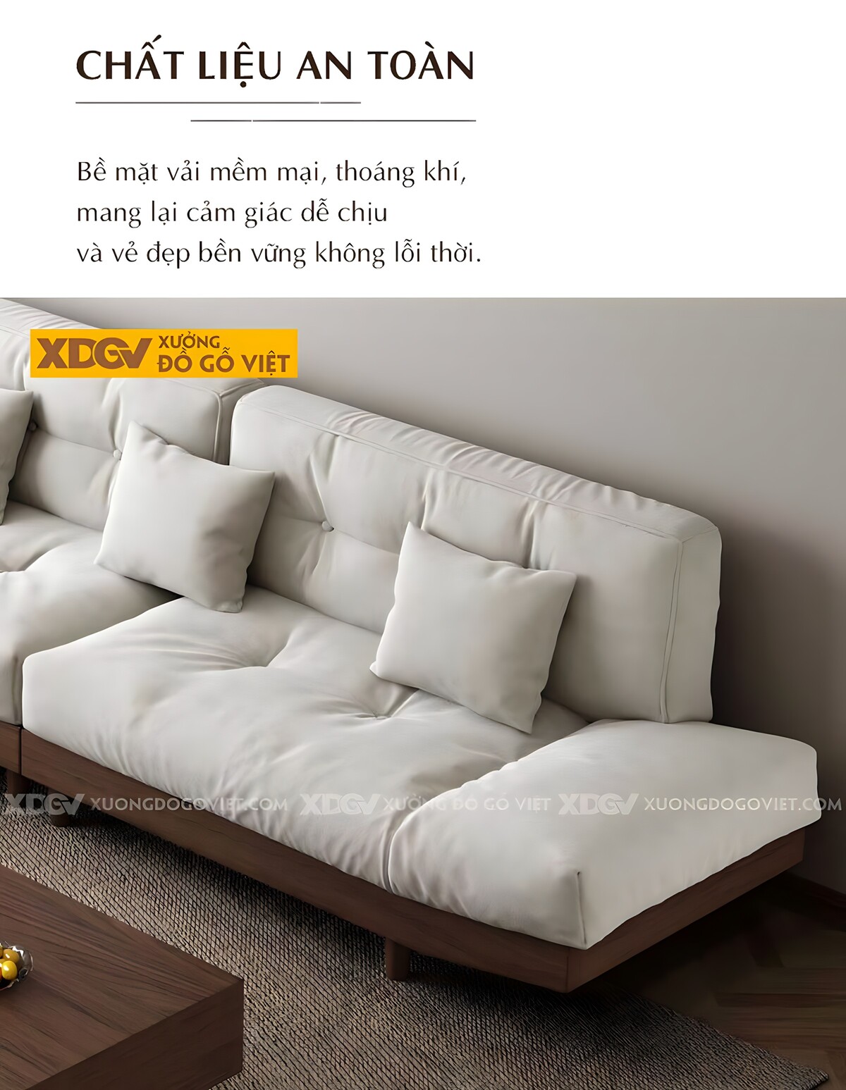 Sofa Gỗ Óc Chó Hiện Đại Tối Giản