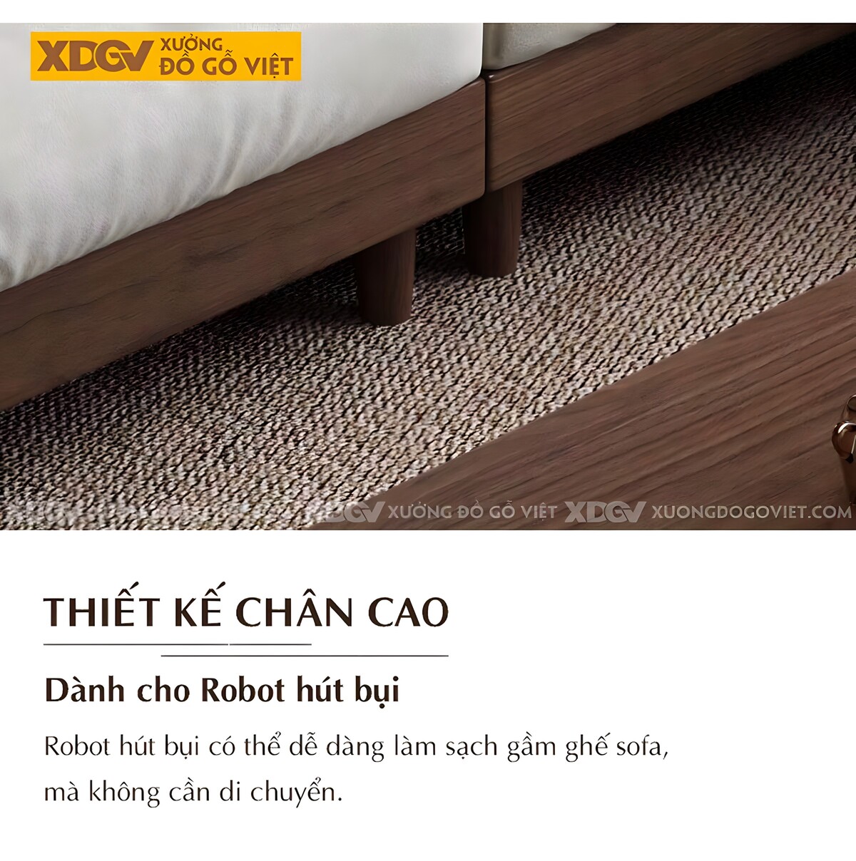 Sofa Gỗ Óc Chó Hiện Đại Tối Giản