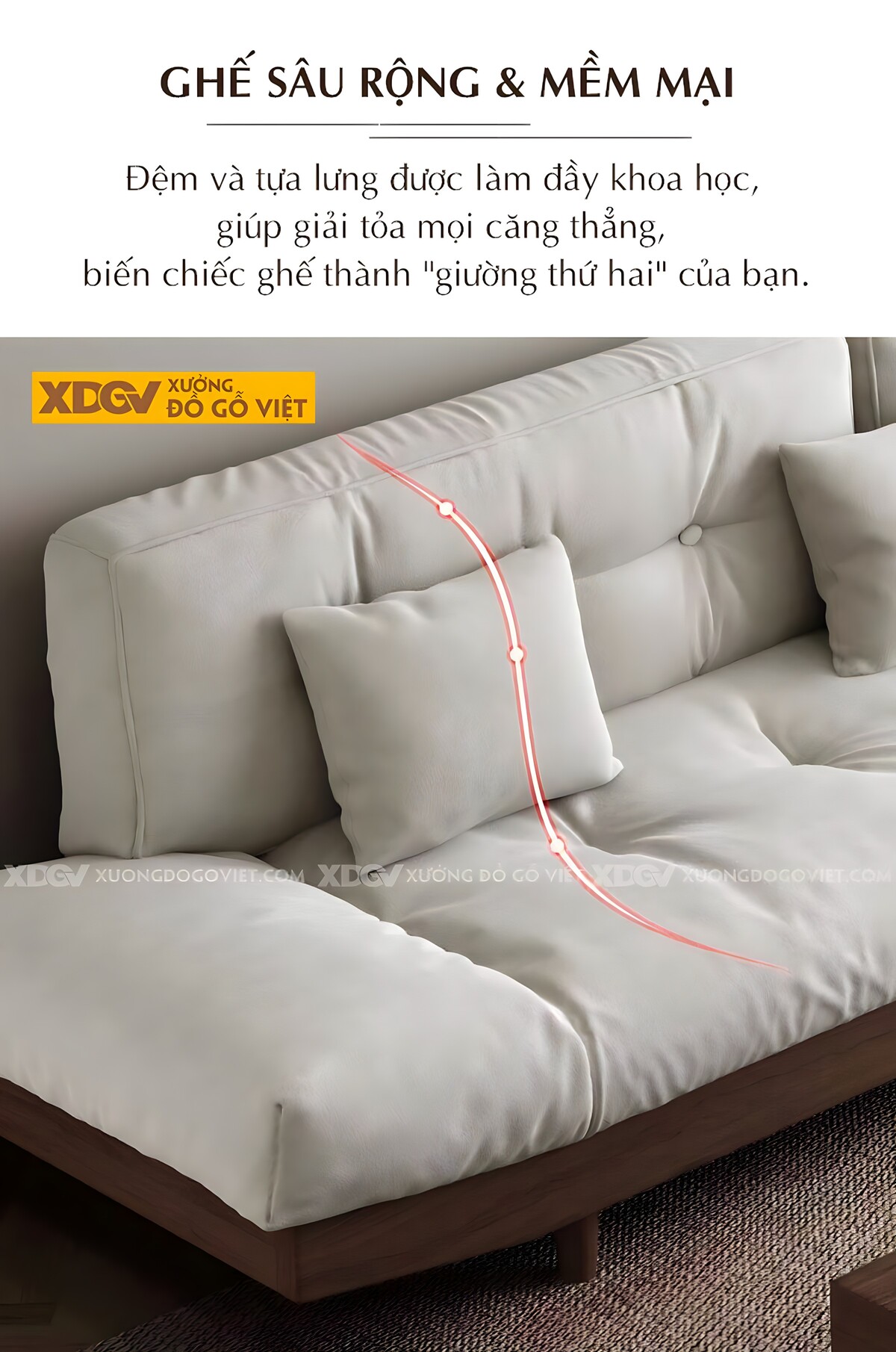 Sofa Gỗ Óc Chó Hiện Đại Tối Giản
