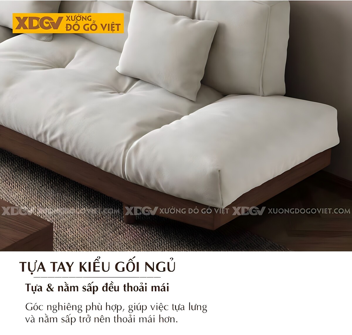 Sofa Gỗ Óc Chó Hiện Đại Tối Giản