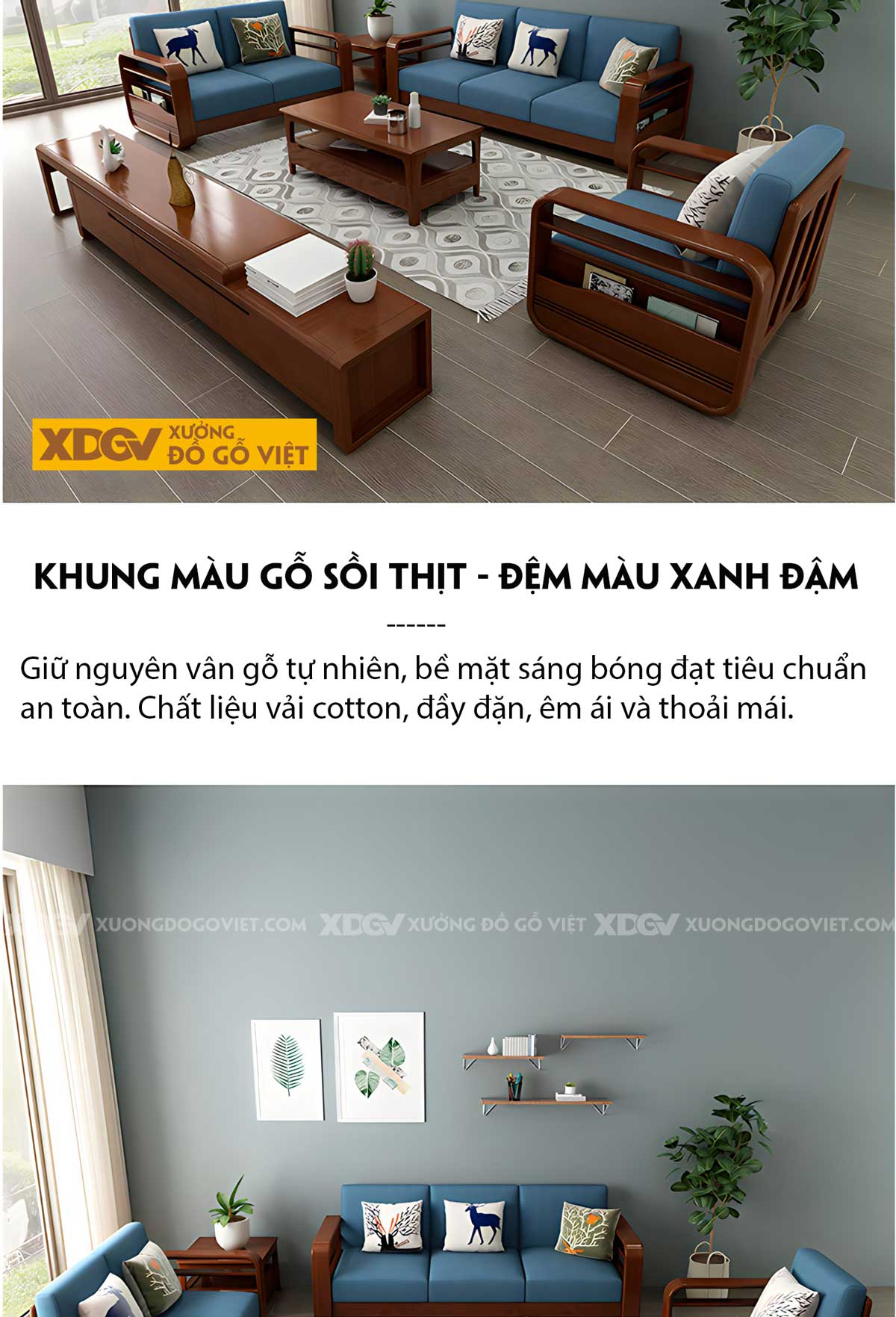 Sofa Gỗ Sồi Tự Nhiên Hiện Đại Tối Giản Cho Căn Hộ Chung Cư
