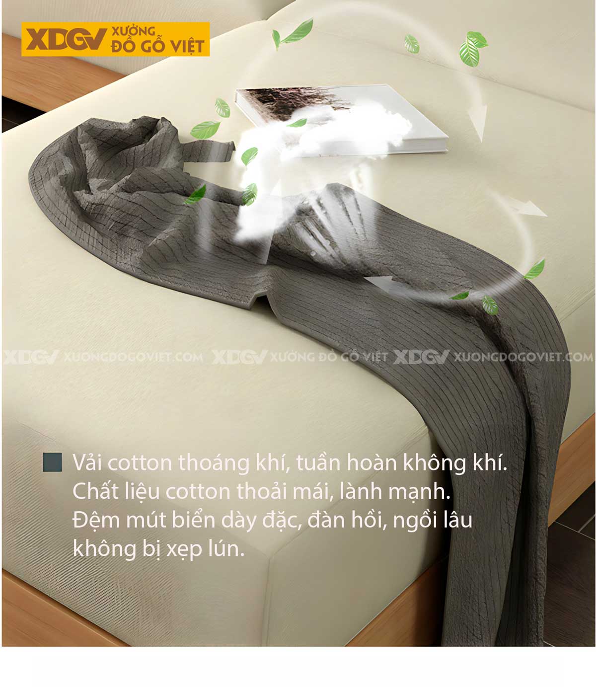 Sofa Gỗ Sồi Tự Nhiên Hiện Đại Tối Giản Cho Căn Hộ Chung Cư
