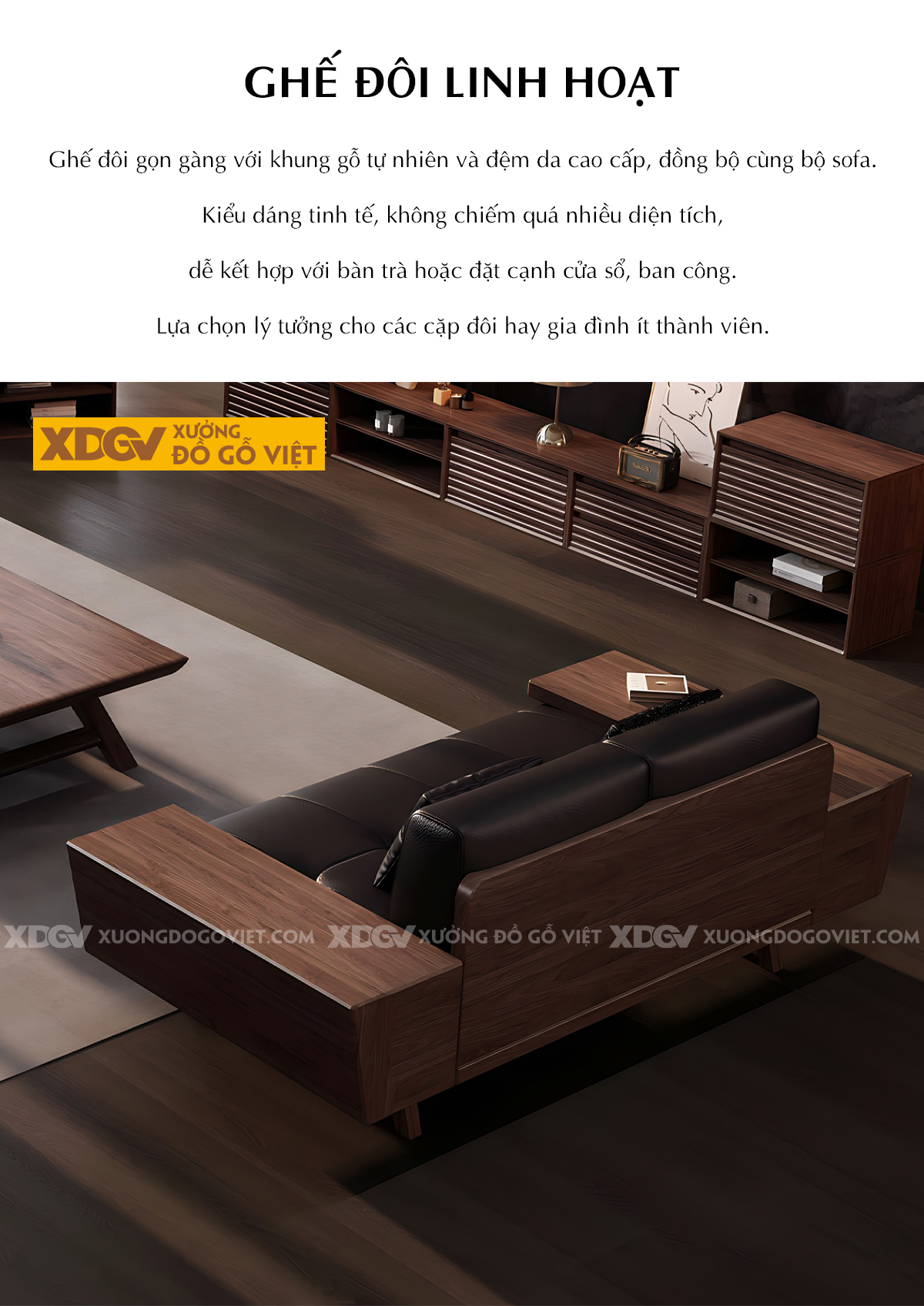 Sofa Óc Chó Hiện Đại Tối Giản Tay Vịn Liền Mạch Nệm Da Thật