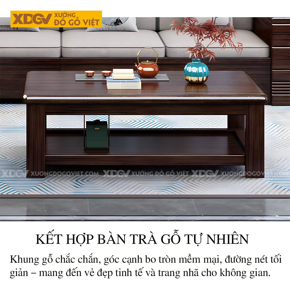 Sofa Phòng Khách Gỗ Lim Á Đông Tay Tựa Tích Hợp Ngăn Kéo