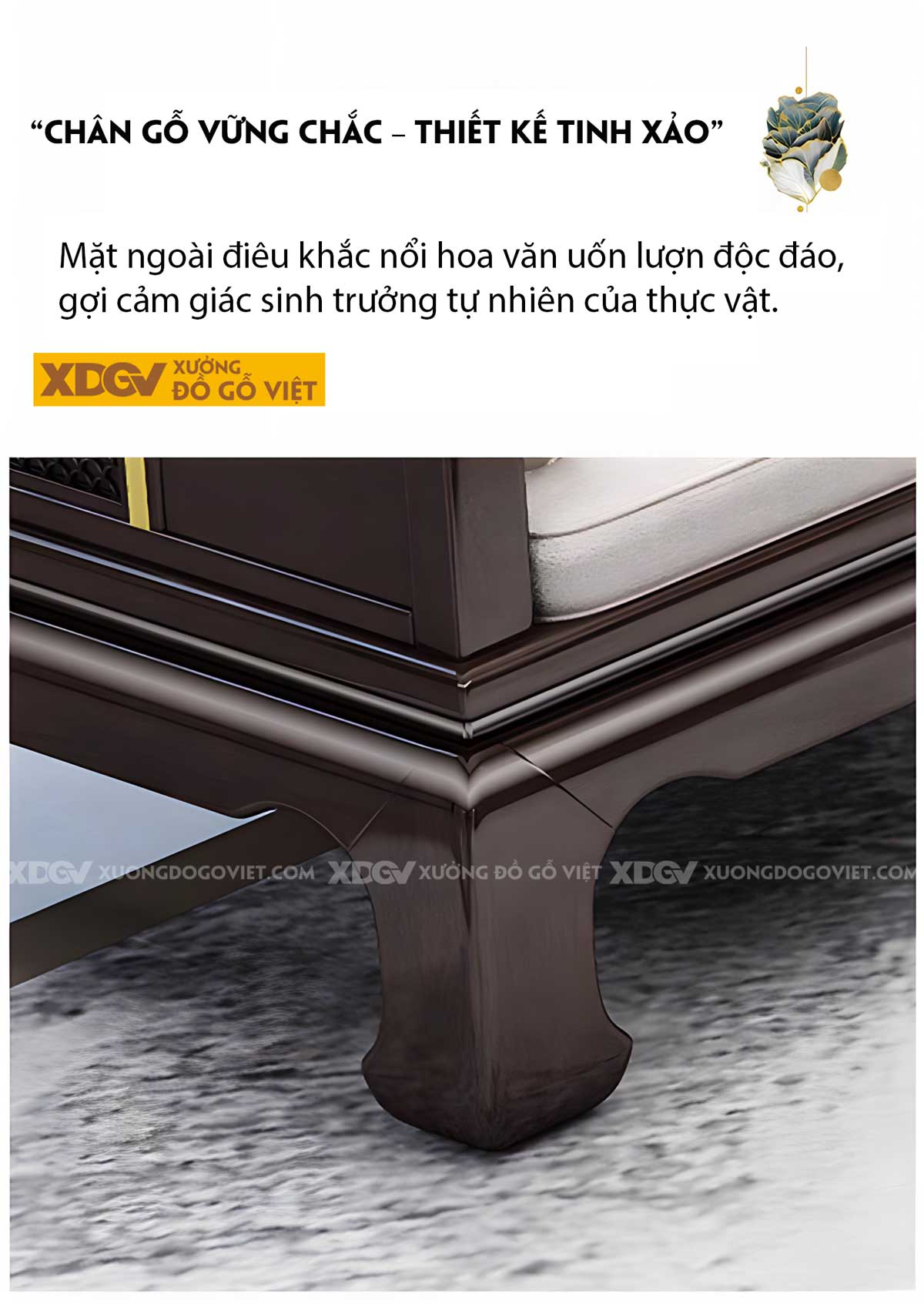 Sofa Phòng Khách Gỗ Sồi Tân Trung Hoa Sang Trọng Quyền Thế