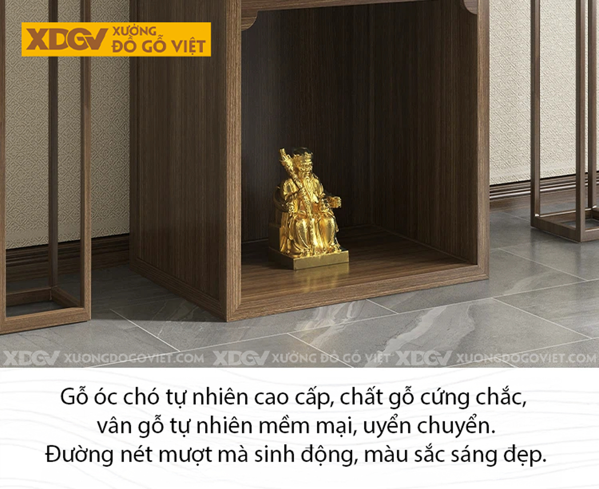 Trọn Bộ Tủ Thờ Tôn Nghiêm Cấu Trúc Kếp Hợp Phân Tầng Độc Đáo