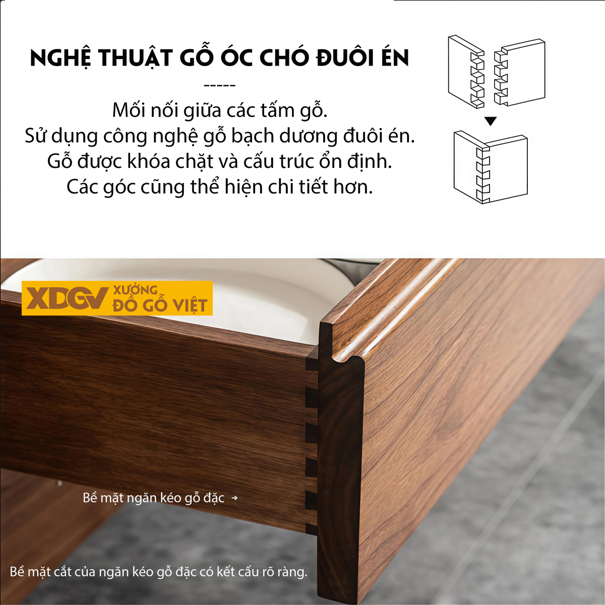 Tủ Để Chén Bát Gỗ Óc Chó Phòng Bếp Với Cánh Lùa Kèm Kính Sọc