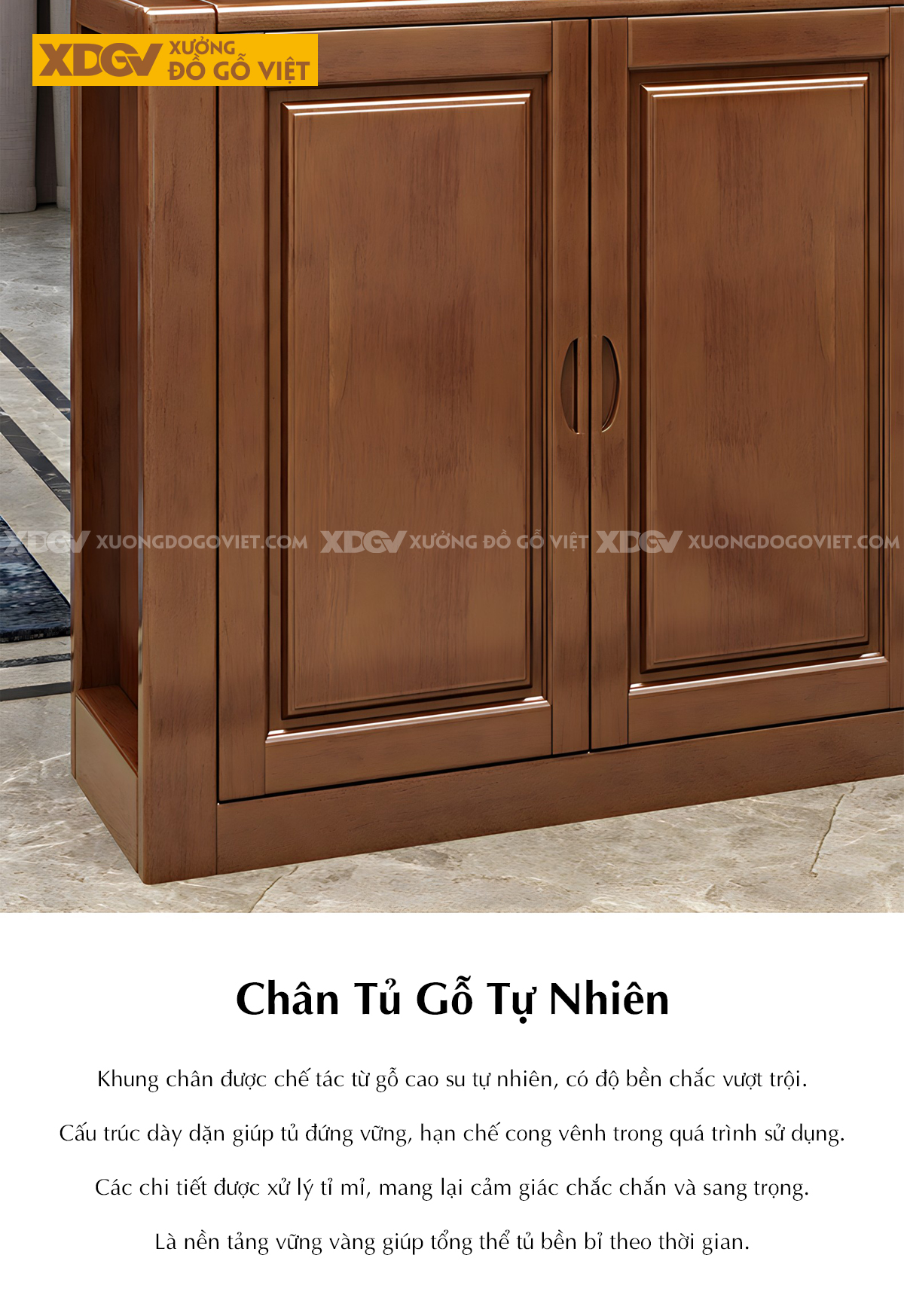 Tủ Để Rượu Gỗ Cao Su Đa Tầng Đa Kệ Phối Tủ Lưu Trữ Đa Cánh