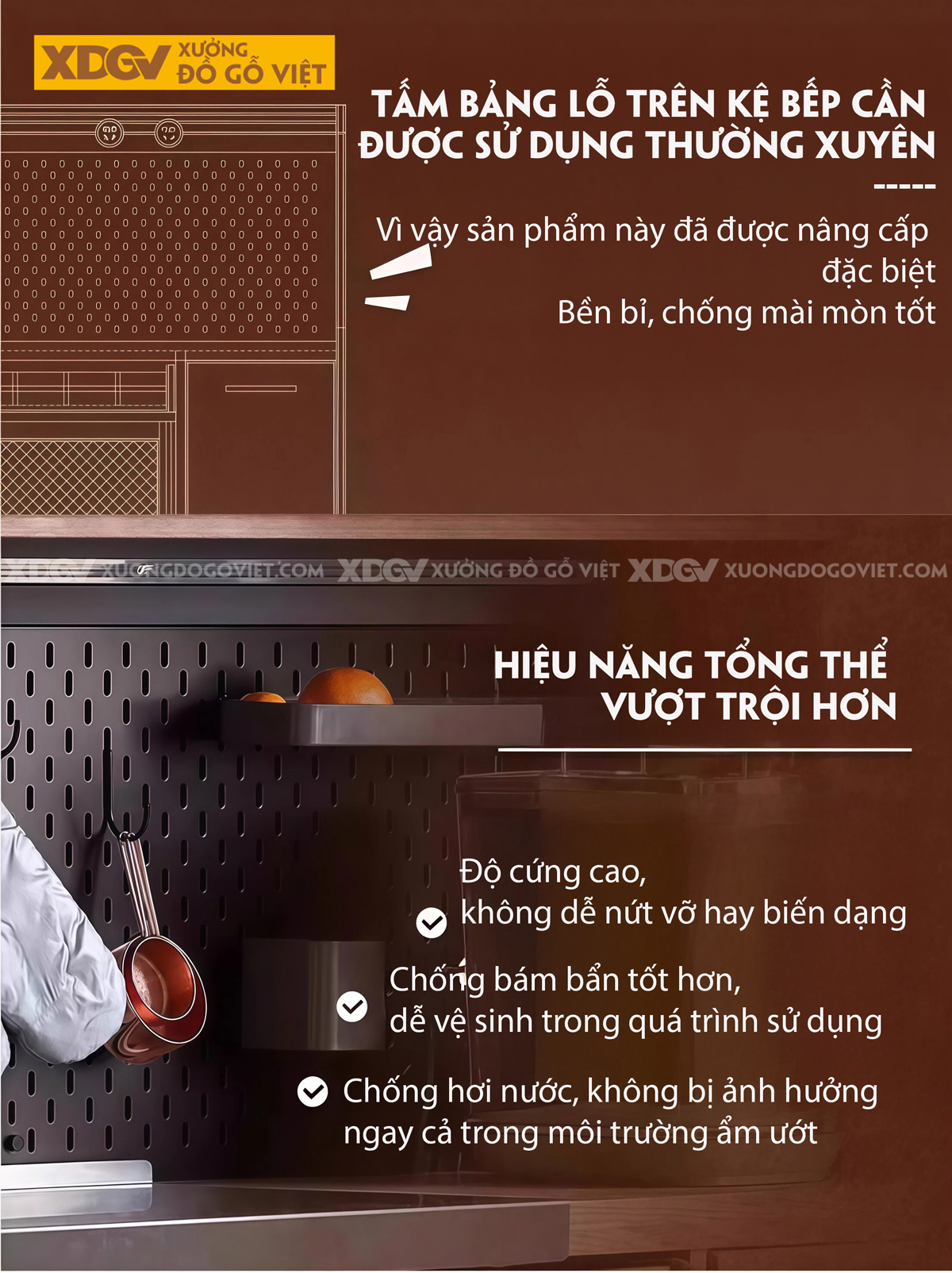 Tủ Đựng Chén Bát Gỗ Veneer Sồi Phối Cánh Pano Kèm Kính Mờ