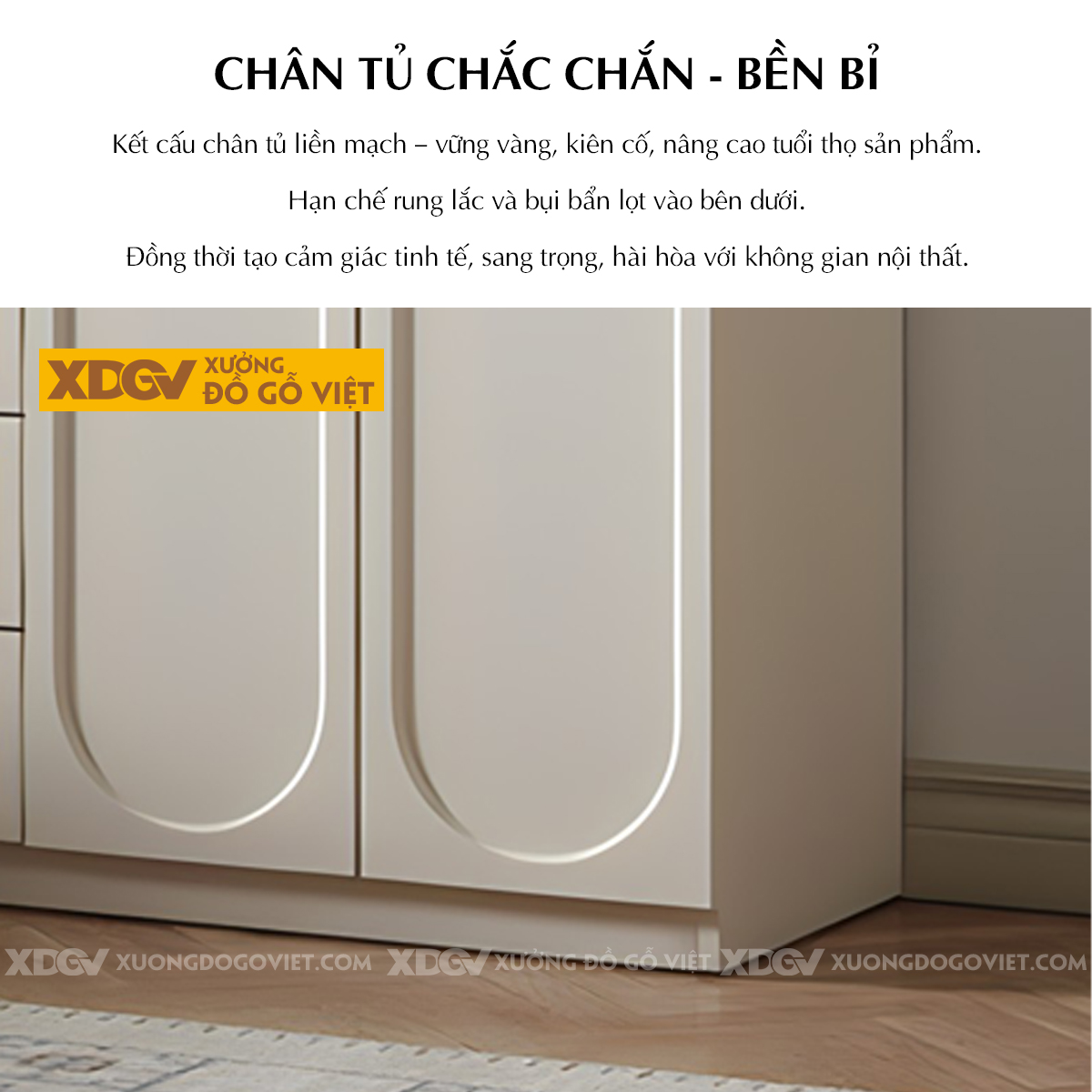 Tủ Đựng Quần Áo Cao Su Cánh Oval Tay Nắm Đồng Sang Trọng