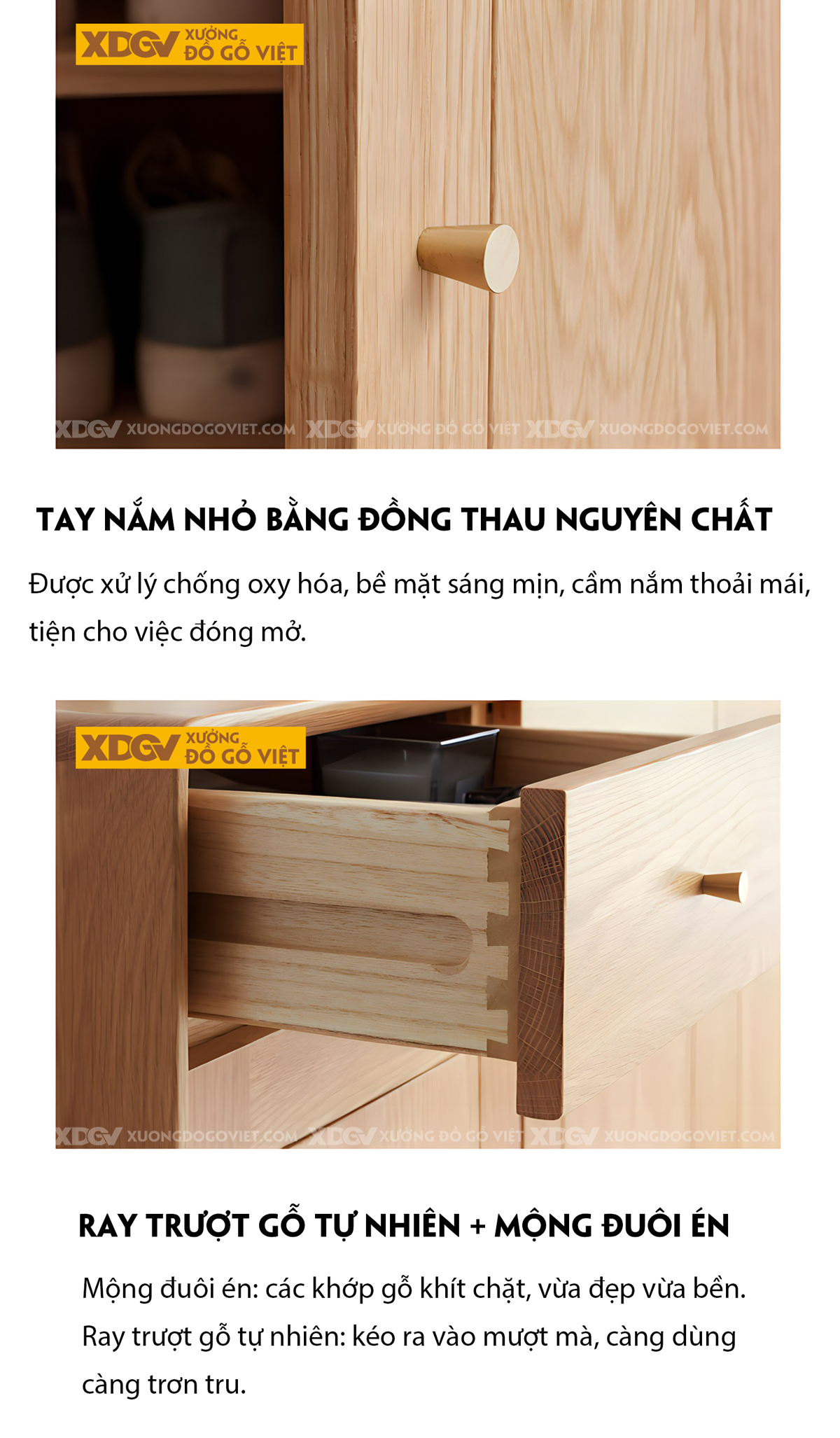 Tủ Giày 3 Cánh Gỗ Sồi Góc Vát Cạnh Tích Hợp Ngăn Kéo Trên