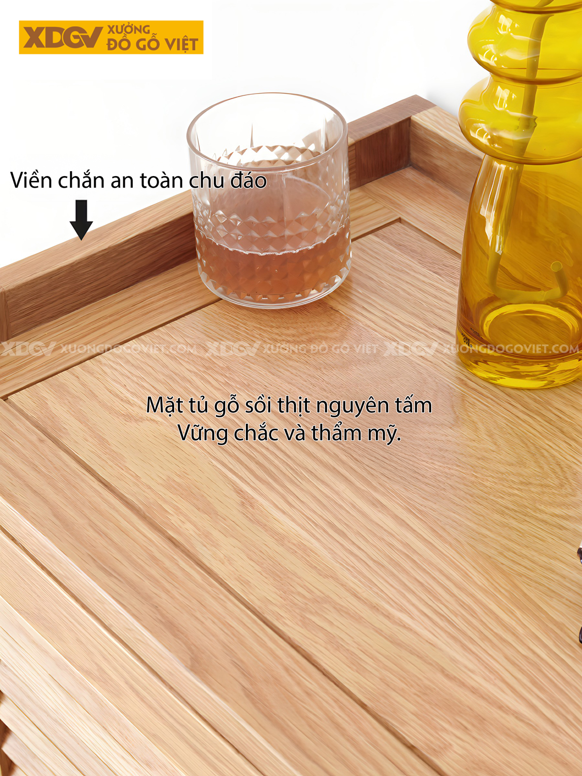 Tủ Giày Dép Gỗ Sồi 4 Cánh Lá Sách Chân Cao 2 Ngăn Kéo Trên