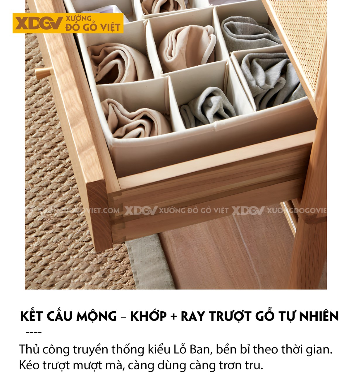 Tủ Giày Gỗ Sồi Mỹ Chân Cao Cánh Đan Mây Có Kệ Hở Đựng Ngoài