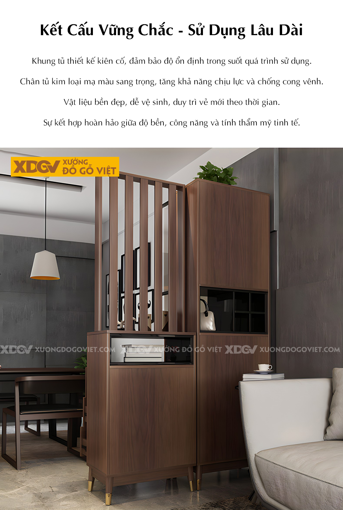 Tủ Lư Trữ Rượu Gỗ Cao Su Cánh Kính Kèm Kệ Trang Trí Đa Năng