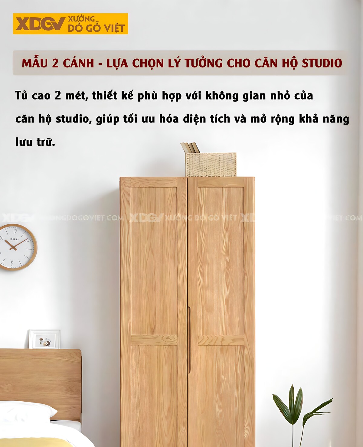Tủ Quần Áo Gỗ Sồi Tự Nhiên Khung Pano Tay Nắm Âm Nhiều Cánh