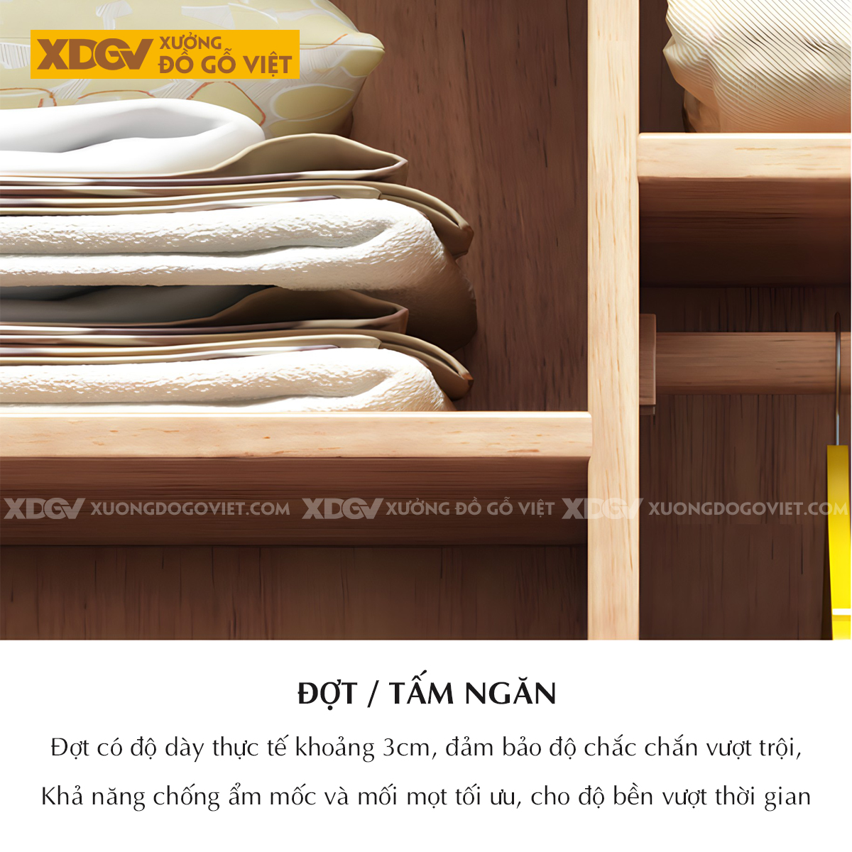 Tủ Quần Áo Xoan Tân Cổ Điển 2 Cánh Cửa Lùa Có Ngăn Kéo Dưới
