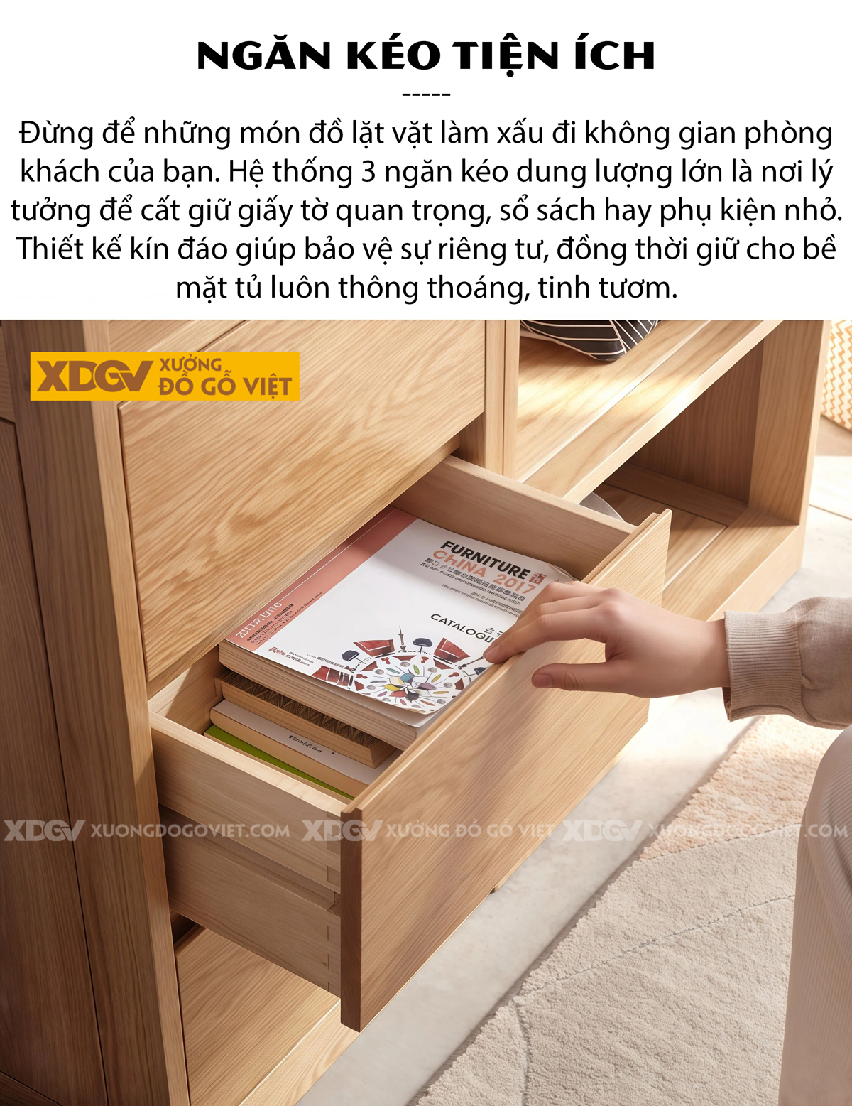 Tủ Sách Tân Cổ Điển Gỗ Sồi Chân Bệt Kết Hợp Cánh Kính Sọc Mờ