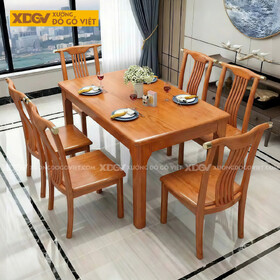 Bộ Bàn Ghế Ăn Gỗ Gõ Đỏ Phong Cách Truyền Thống Á Đông